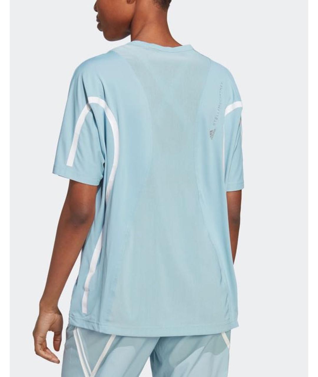 ADIDAS BY STELLA MCCARTNEY Голубая полиэстеровая футболка, фото 3