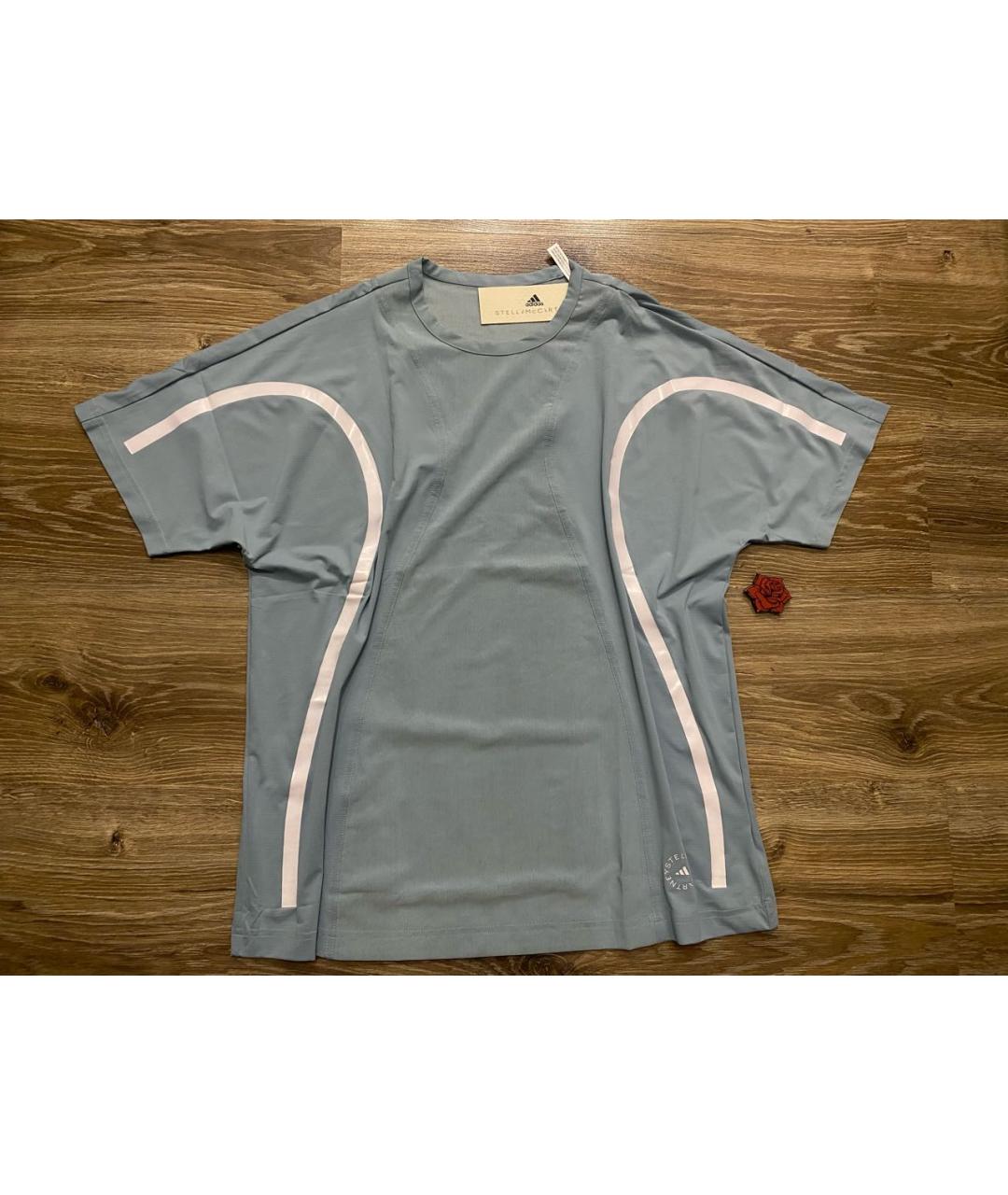 ADIDAS BY STELLA MCCARTNEY Голубая полиэстеровая футболка, фото 6