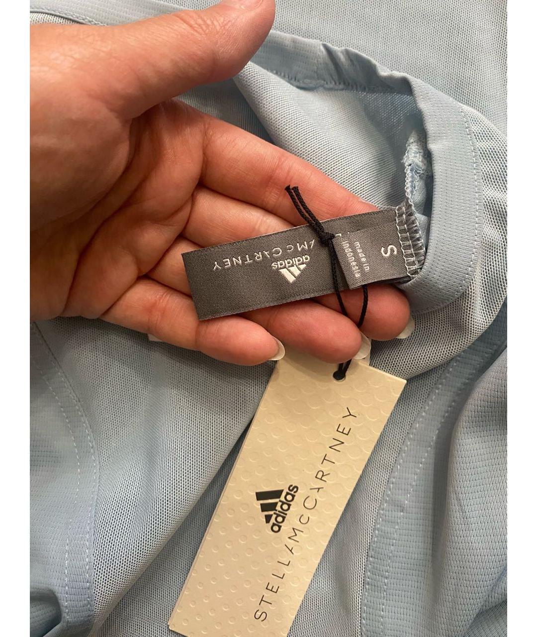 ADIDAS BY STELLA MCCARTNEY Голубая полиэстеровая футболка, фото 8