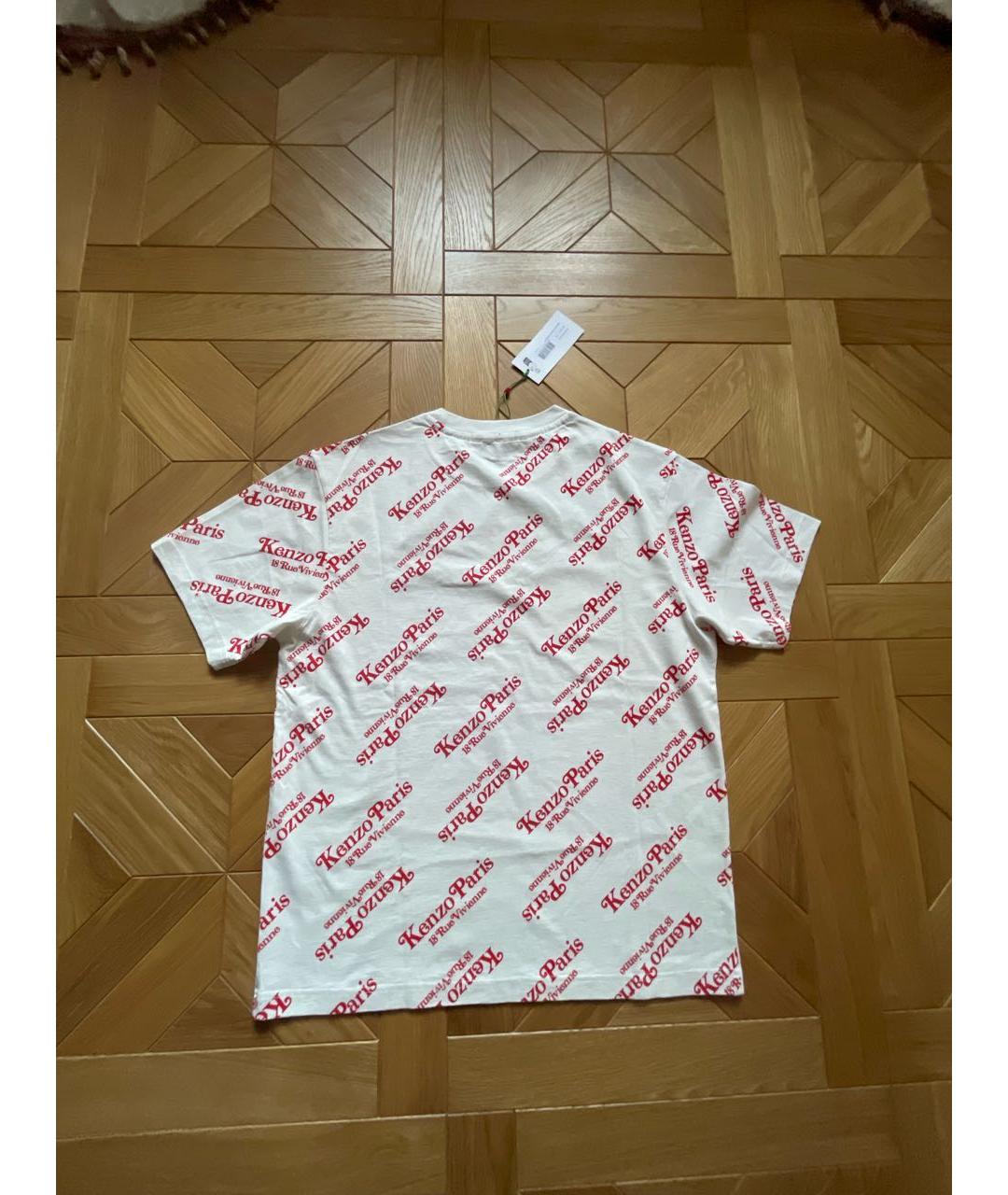 KENZO Белая хлопковая футболка, фото 2