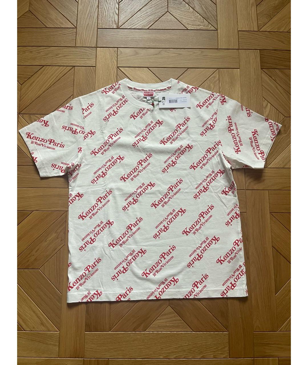 KENZO Белая хлопковая футболка, фото 7