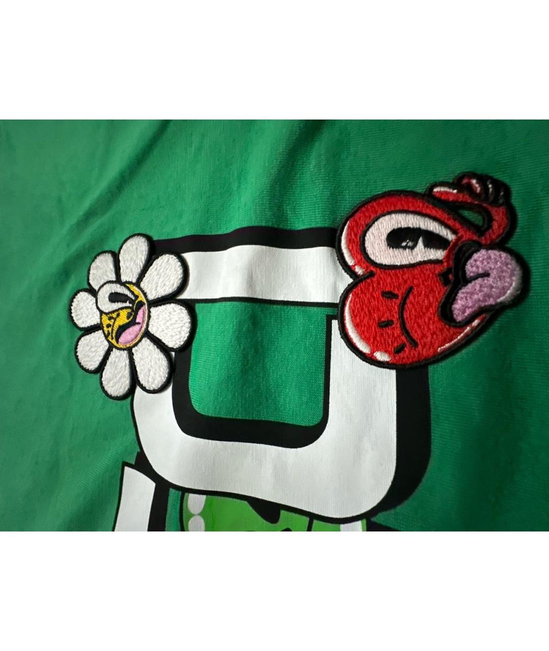 GUCCI Зеленая хлопковая футболка, фото 8