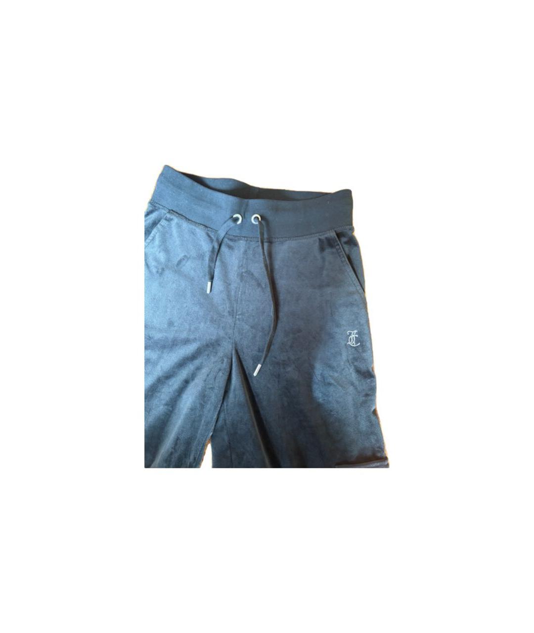 JUICY COUTURE Черные велюровые спортивные брюки и шорты, фото 4