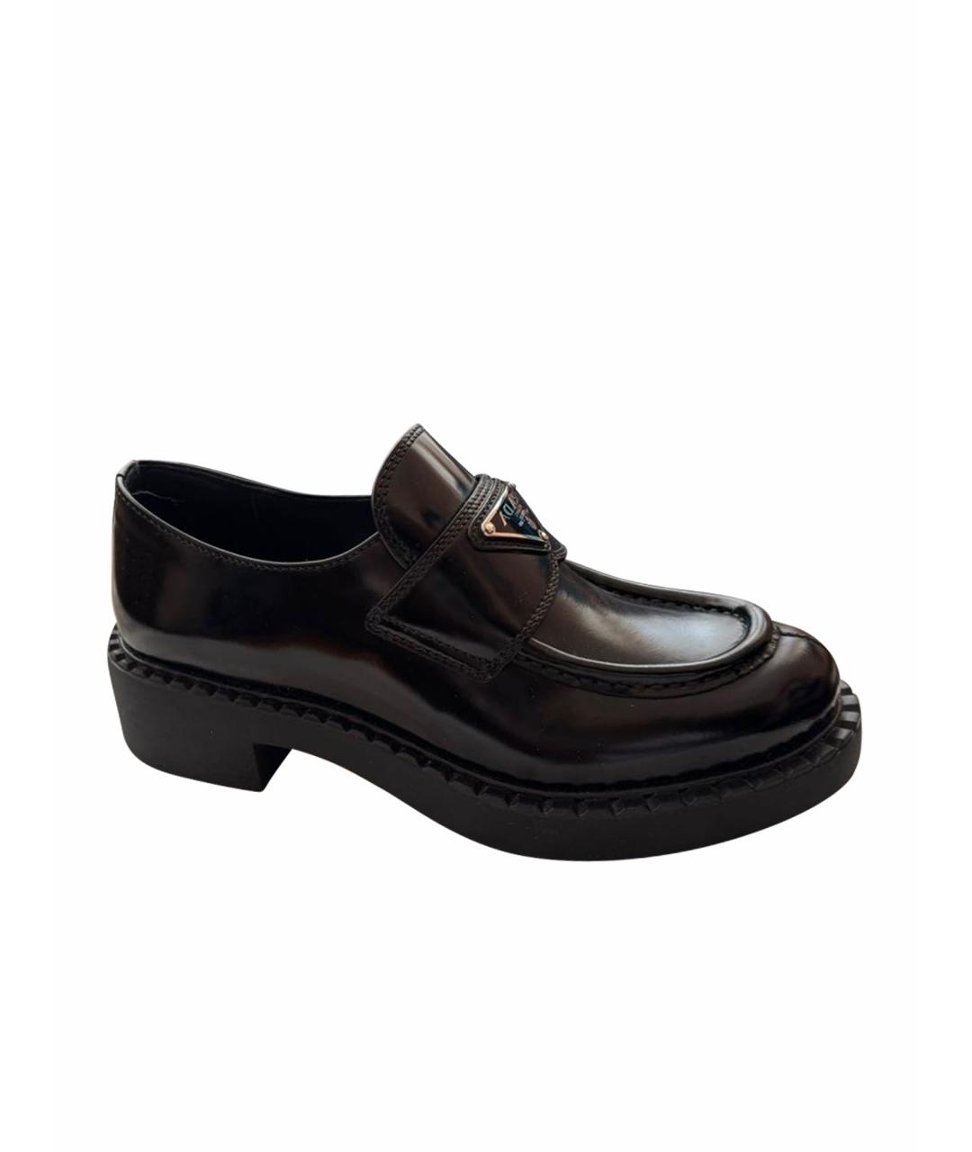 PRADA Черные кожаные лоферы, фото 4