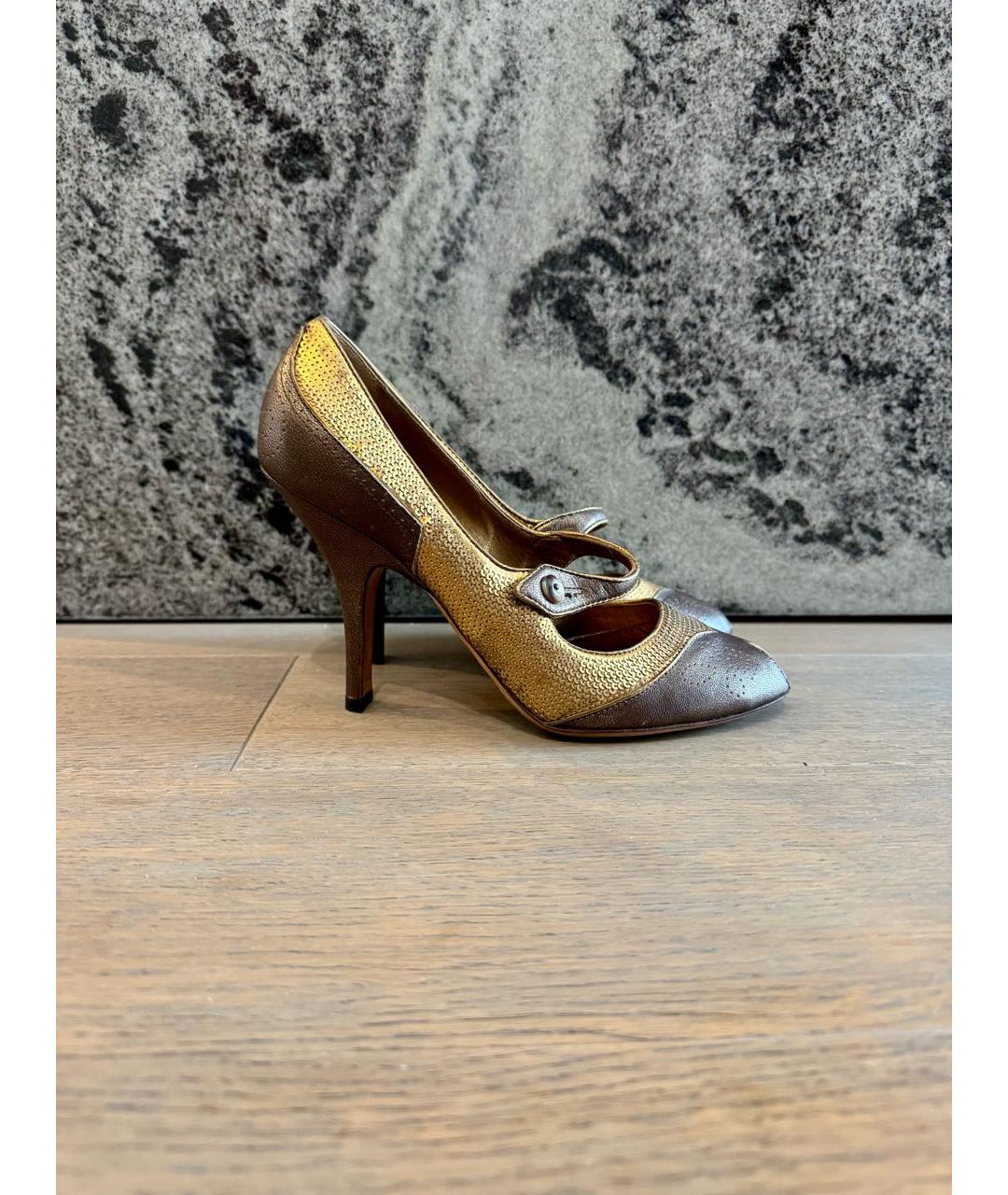 PRADA Коричневые кожаные туфли, фото 6