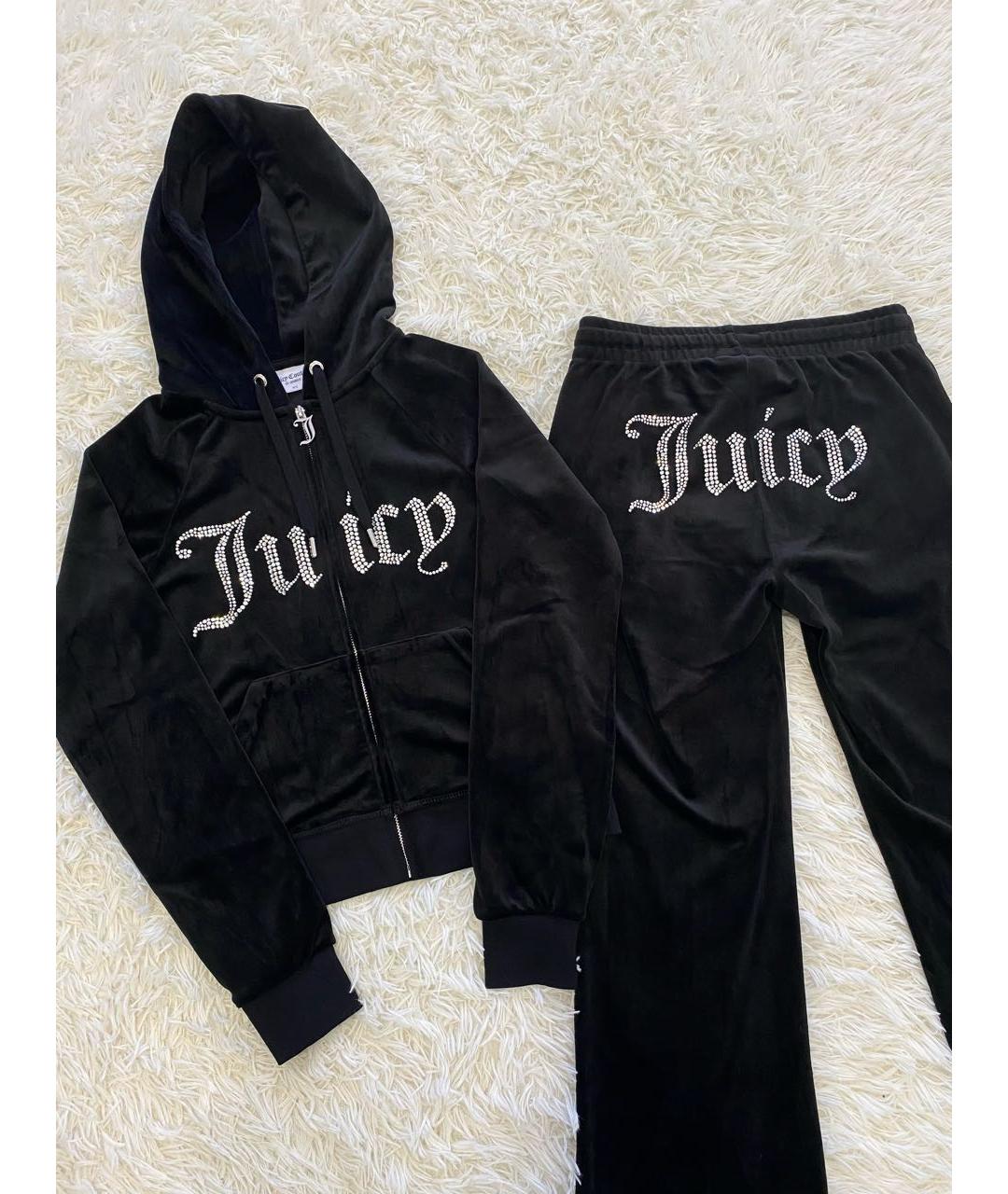 JUICY COUTURE Черный велюровый спортивные костюмы, фото 3