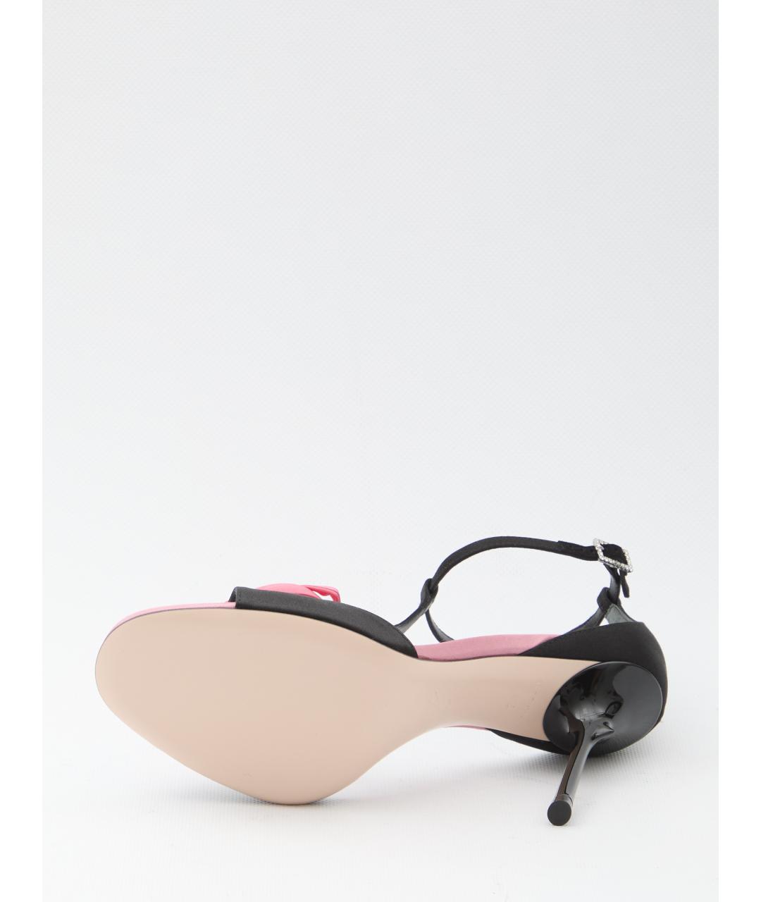 ROGER VIVIER Черные текстильные босоножки, фото 4