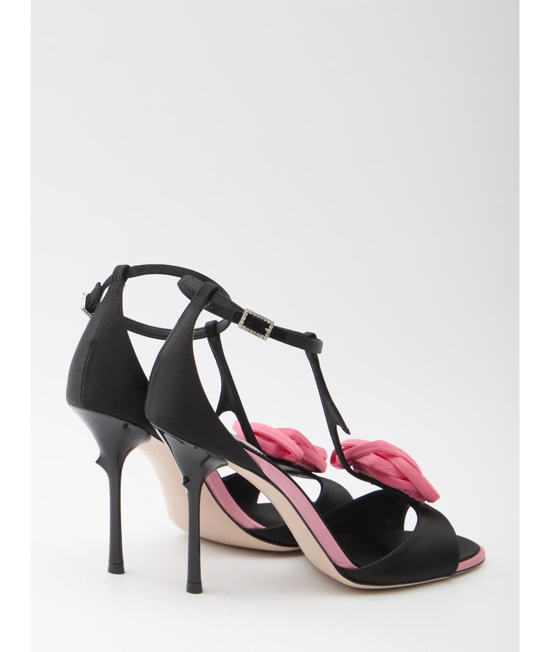 ROGER VIVIER Черные текстильные босоножки, фото 3