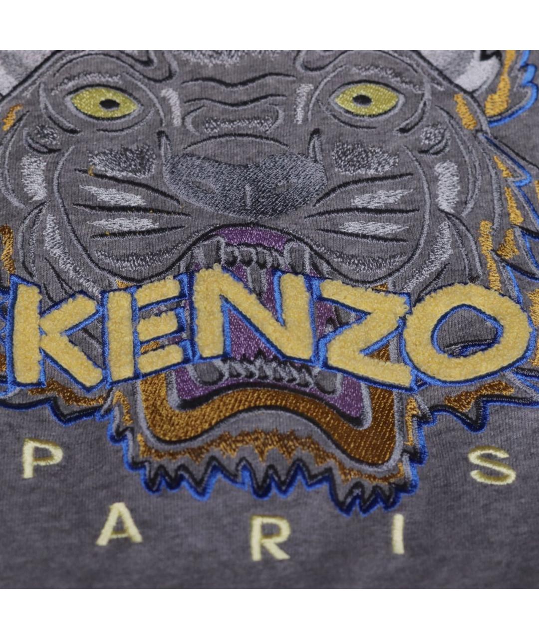 KENZO Серое хлопковое повседневное платье, фото 6