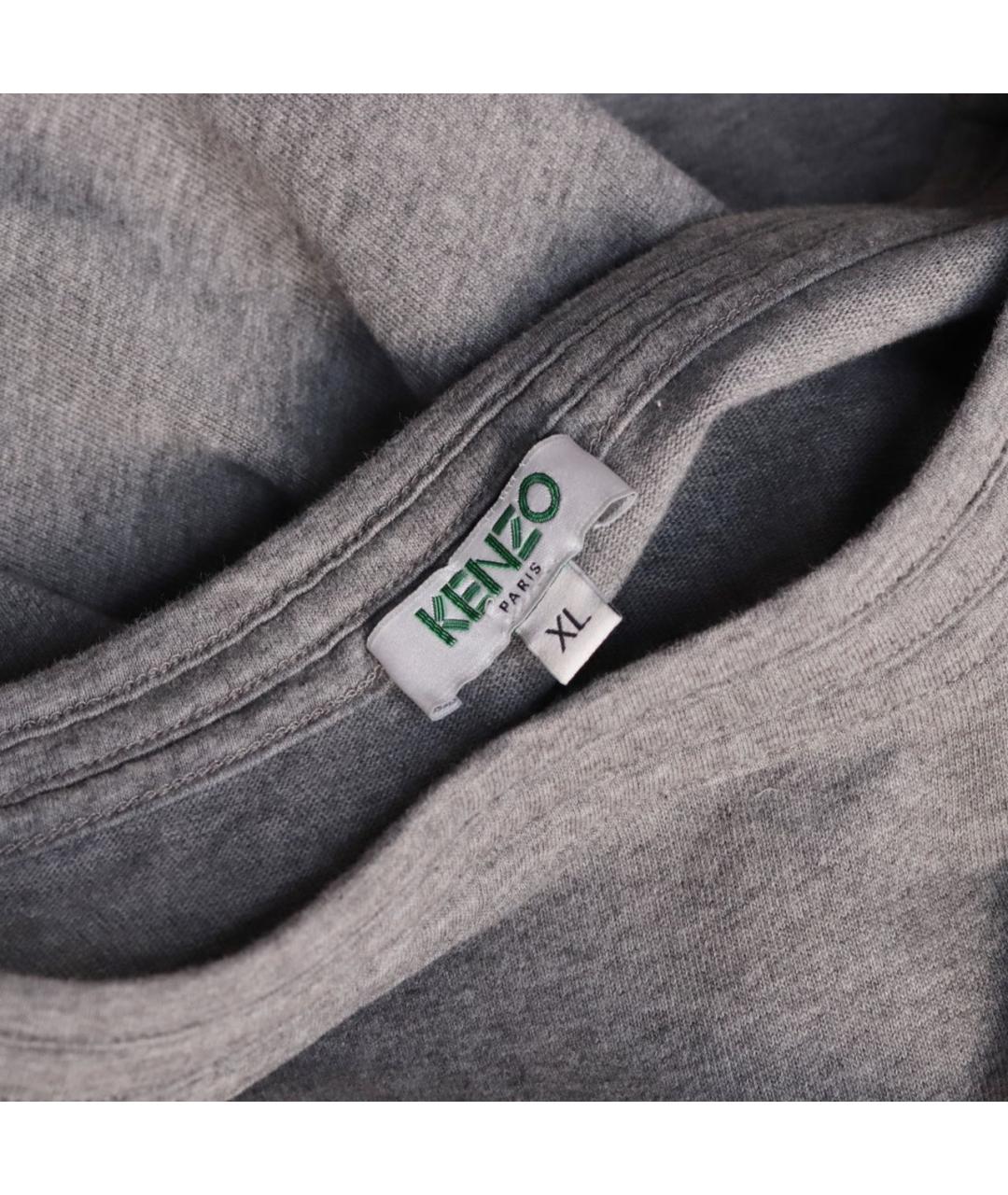 KENZO Серое хлопковое повседневное платье, фото 3