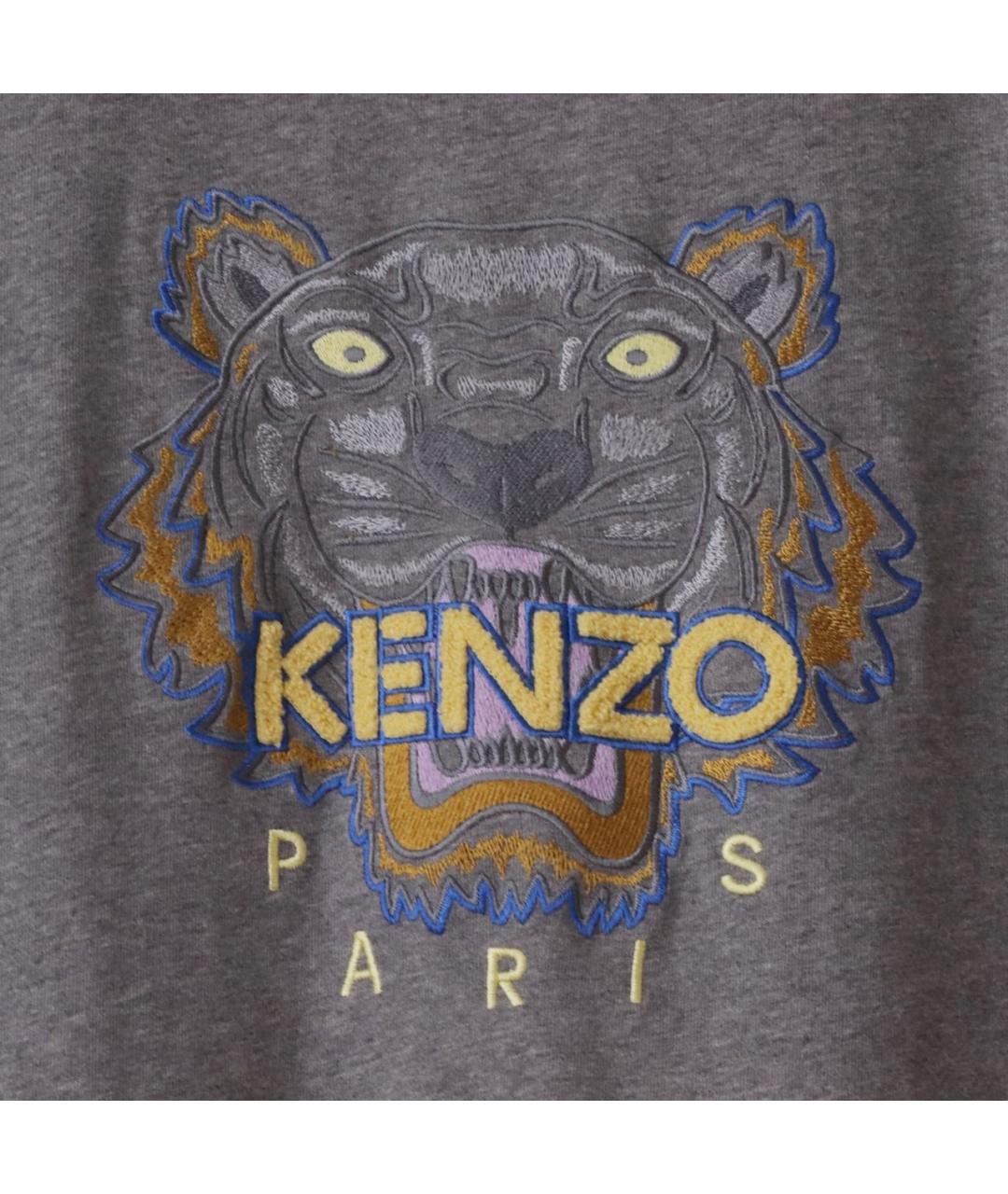 KENZO Серое хлопковое повседневное платье, фото 5