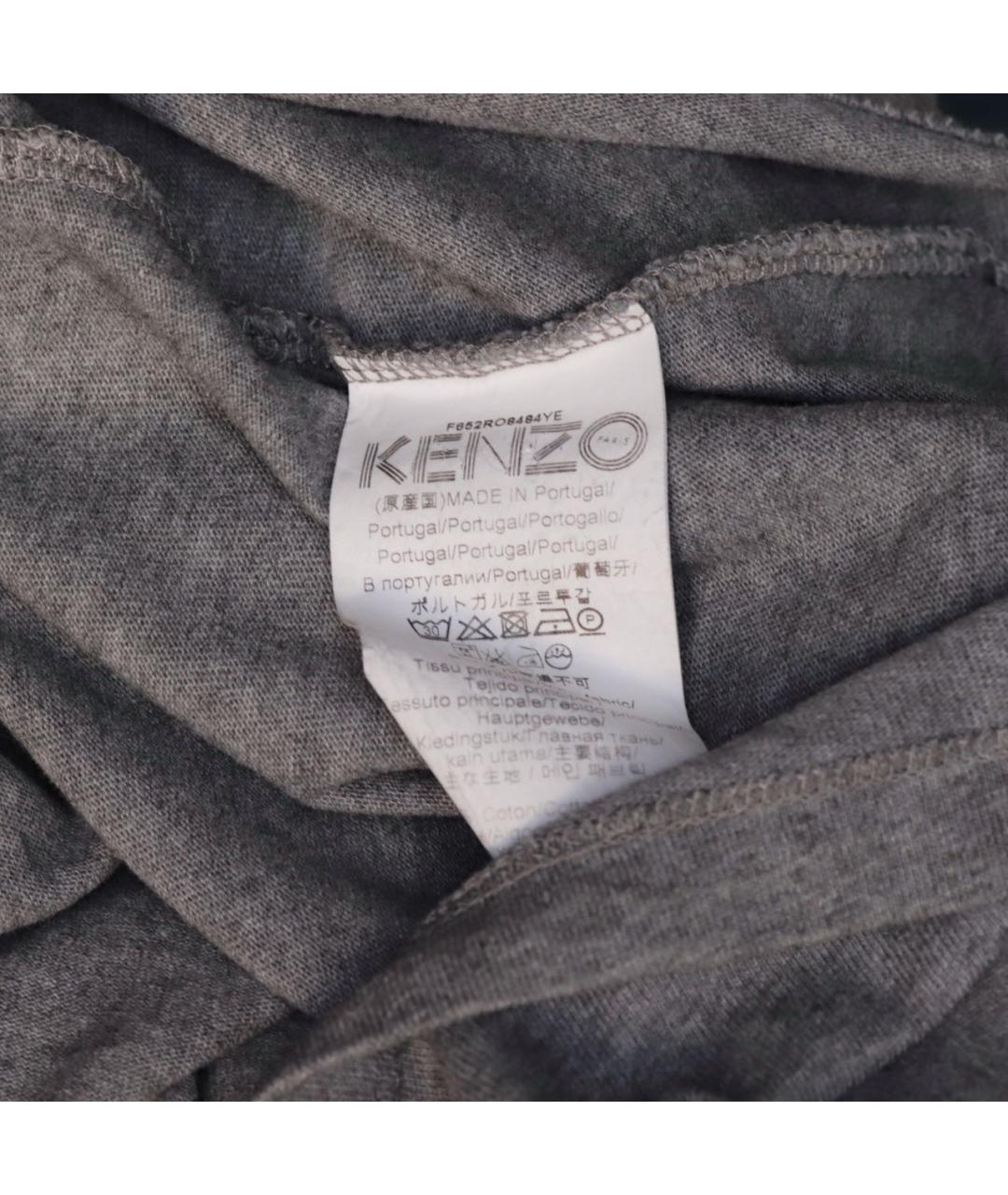 KENZO Серое хлопковое повседневное платье, фото 7
