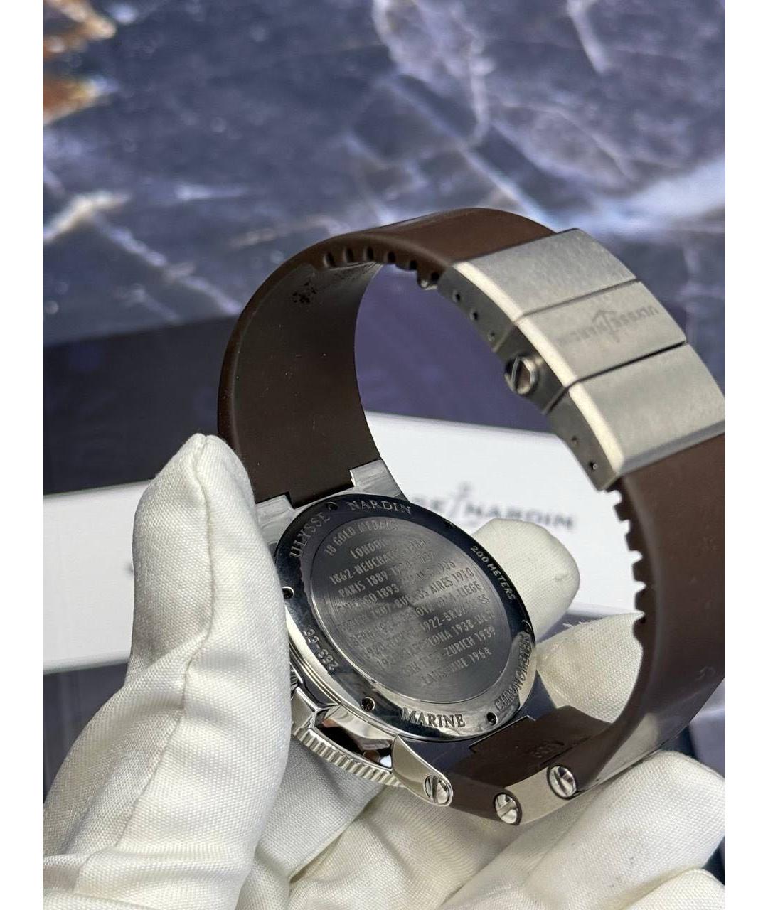Ulysse Nardin Коричневые стальные часы, фото 5