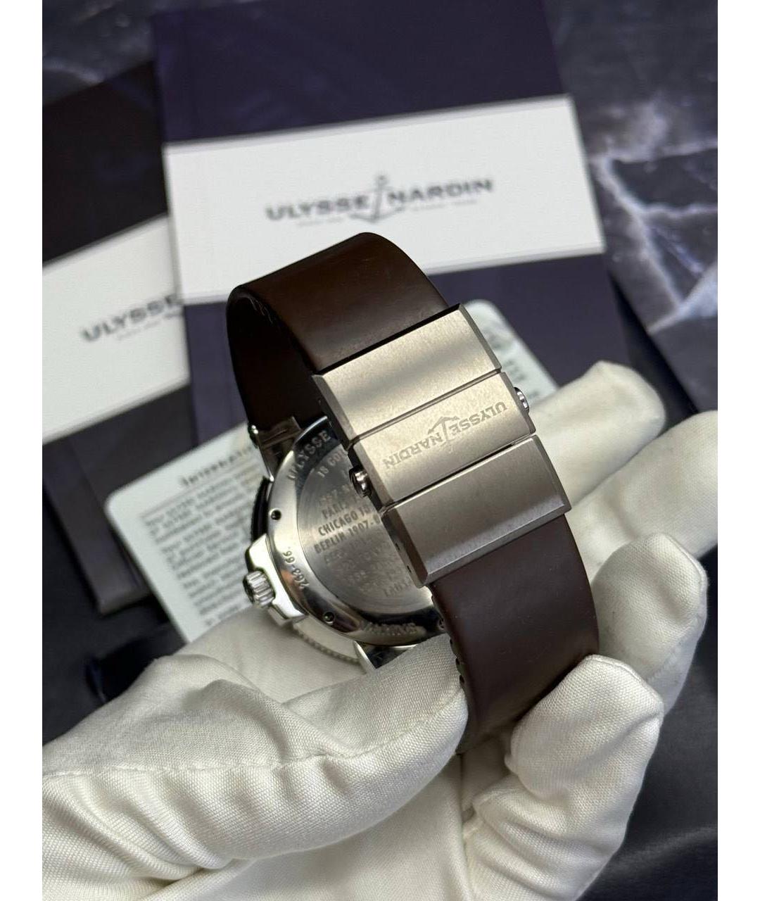 Ulysse Nardin Коричневые стальные часы, фото 4