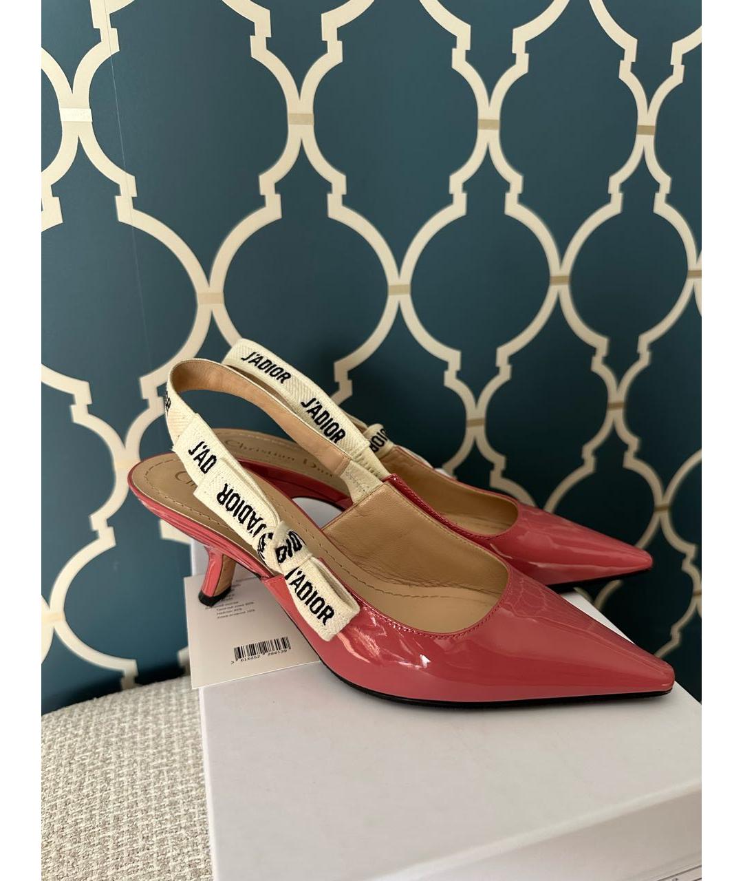 CHRISTIAN DIOR Розовые туфли из лакированной кожи, фото 9