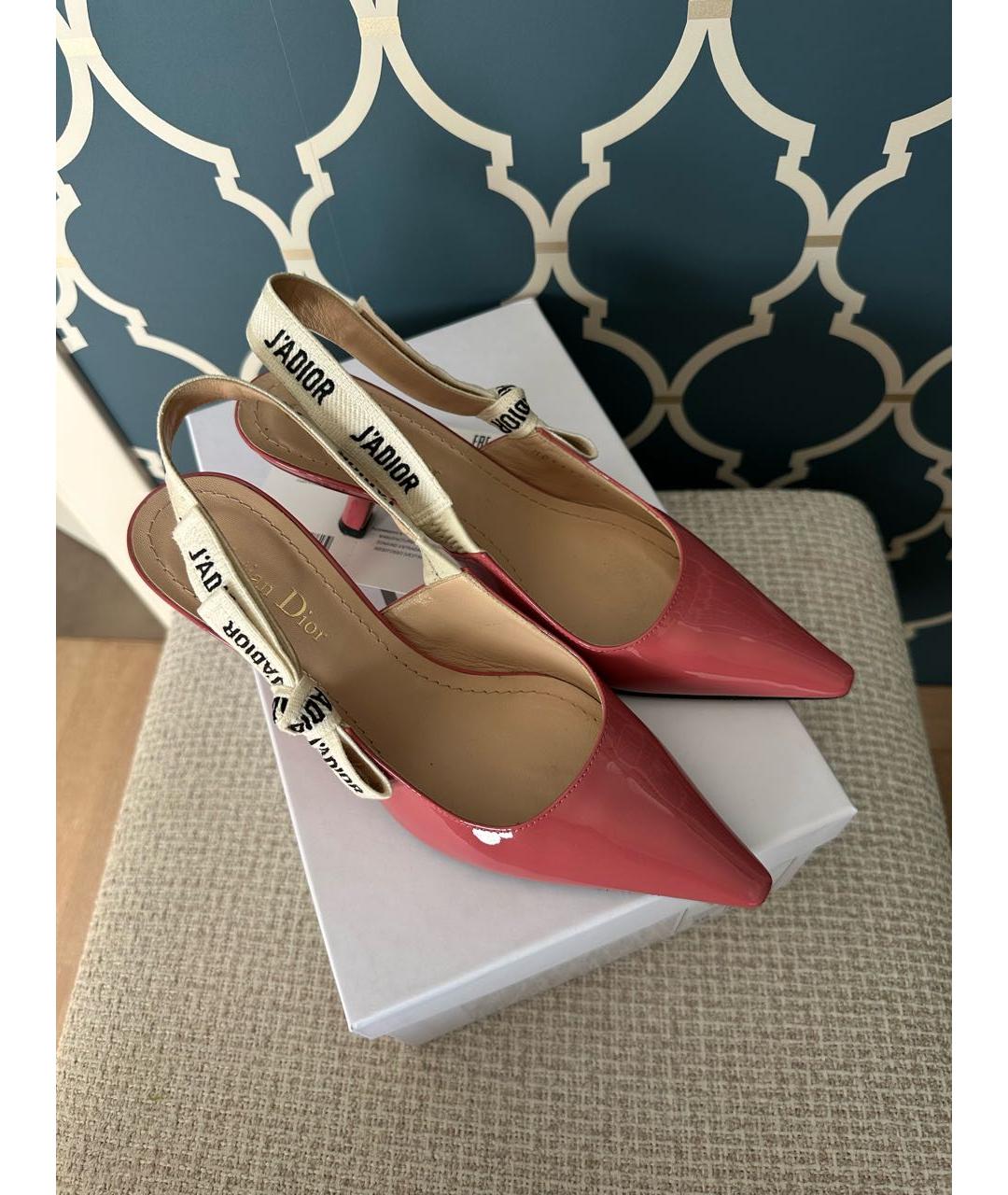 CHRISTIAN DIOR Розовые туфли из лакированной кожи, фото 3