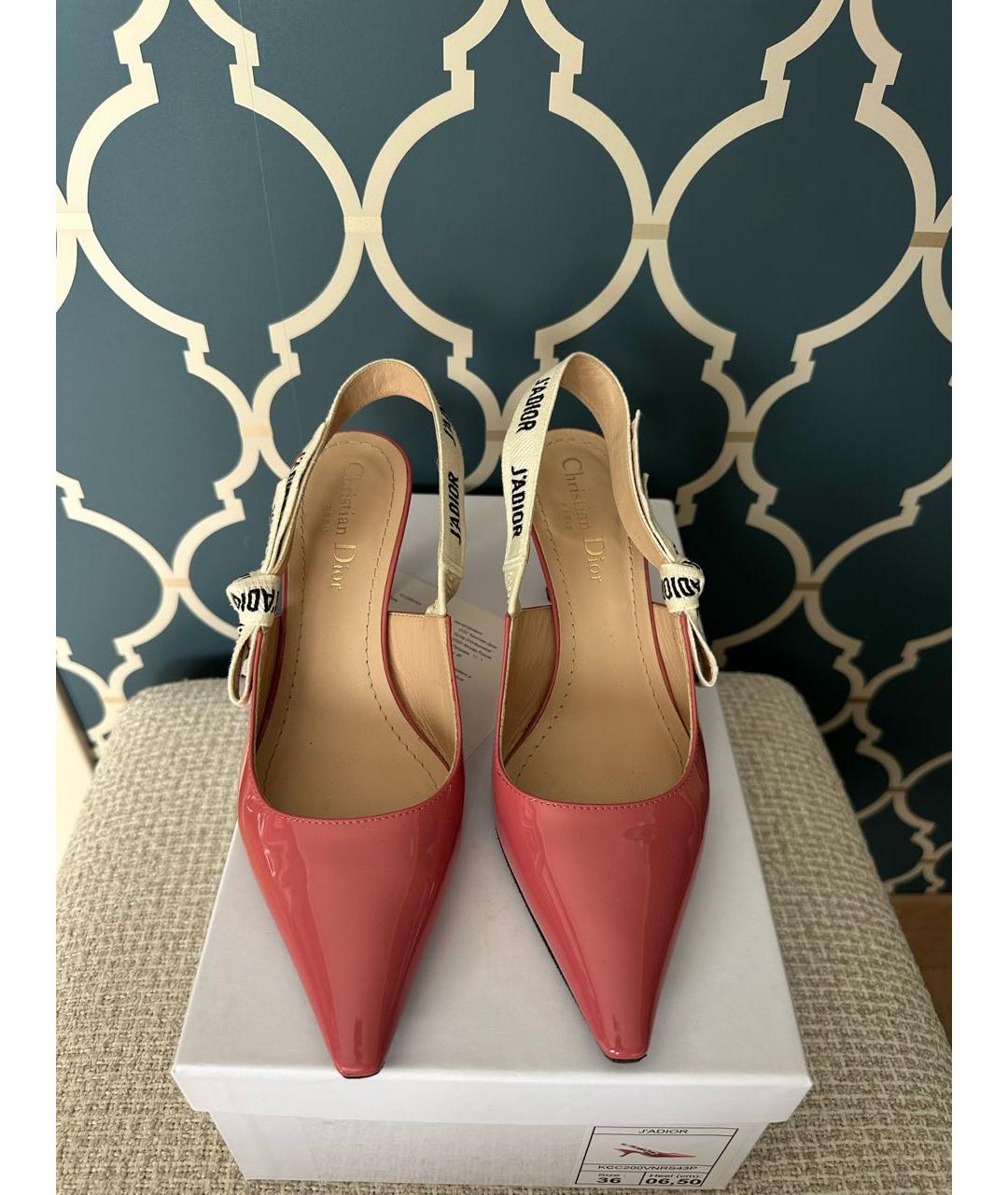 CHRISTIAN DIOR Розовые туфли из лакированной кожи, фото 2