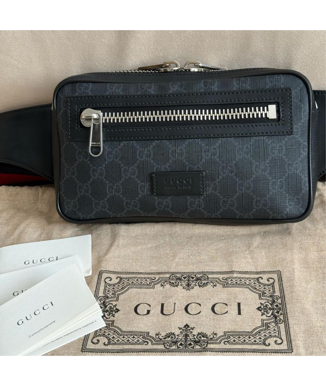 GUCCI Черная барсетка, фото 2