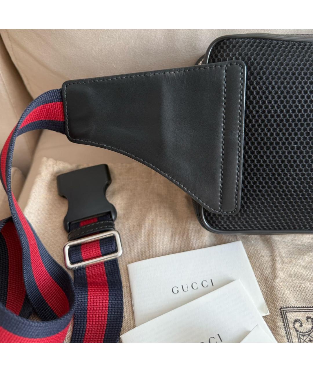 GUCCI Черная барсетка, фото 4
