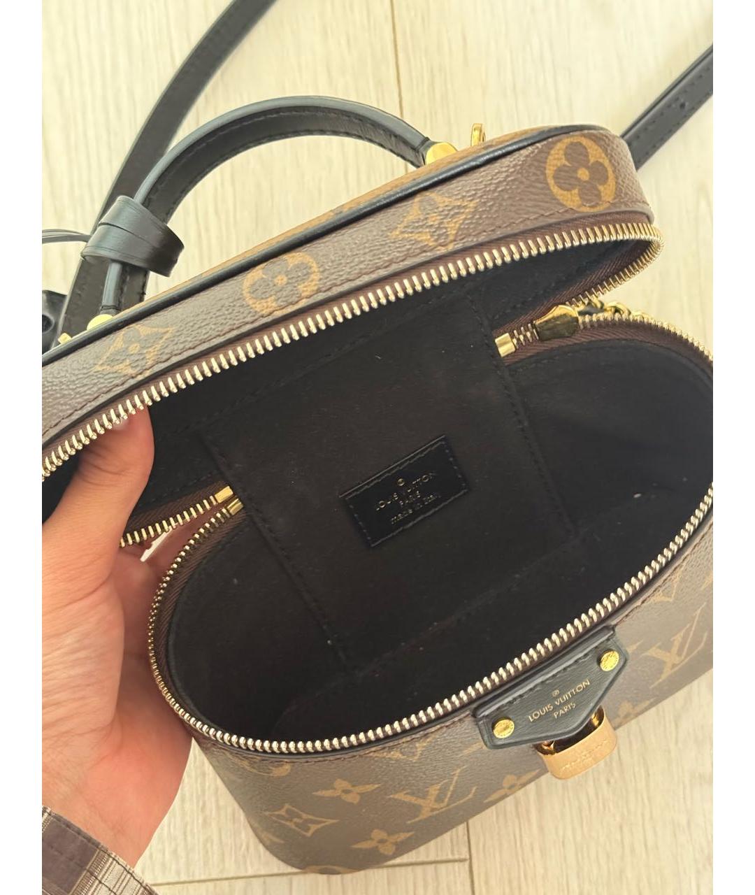 LOUIS VUITTON Коричневая кожаная сумка через плечо, фото 2