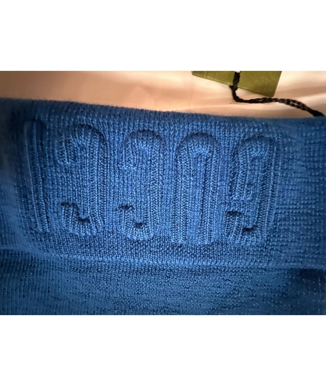GUCCI Синяя шерстяная шапка, фото 4