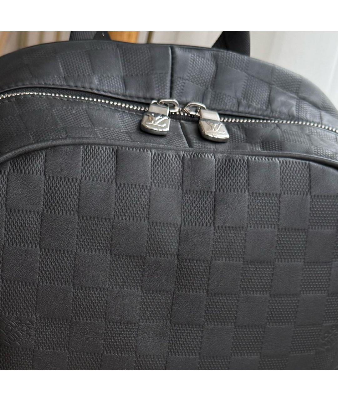 LOUIS VUITTON Черный кожаный рюкзак, фото 7