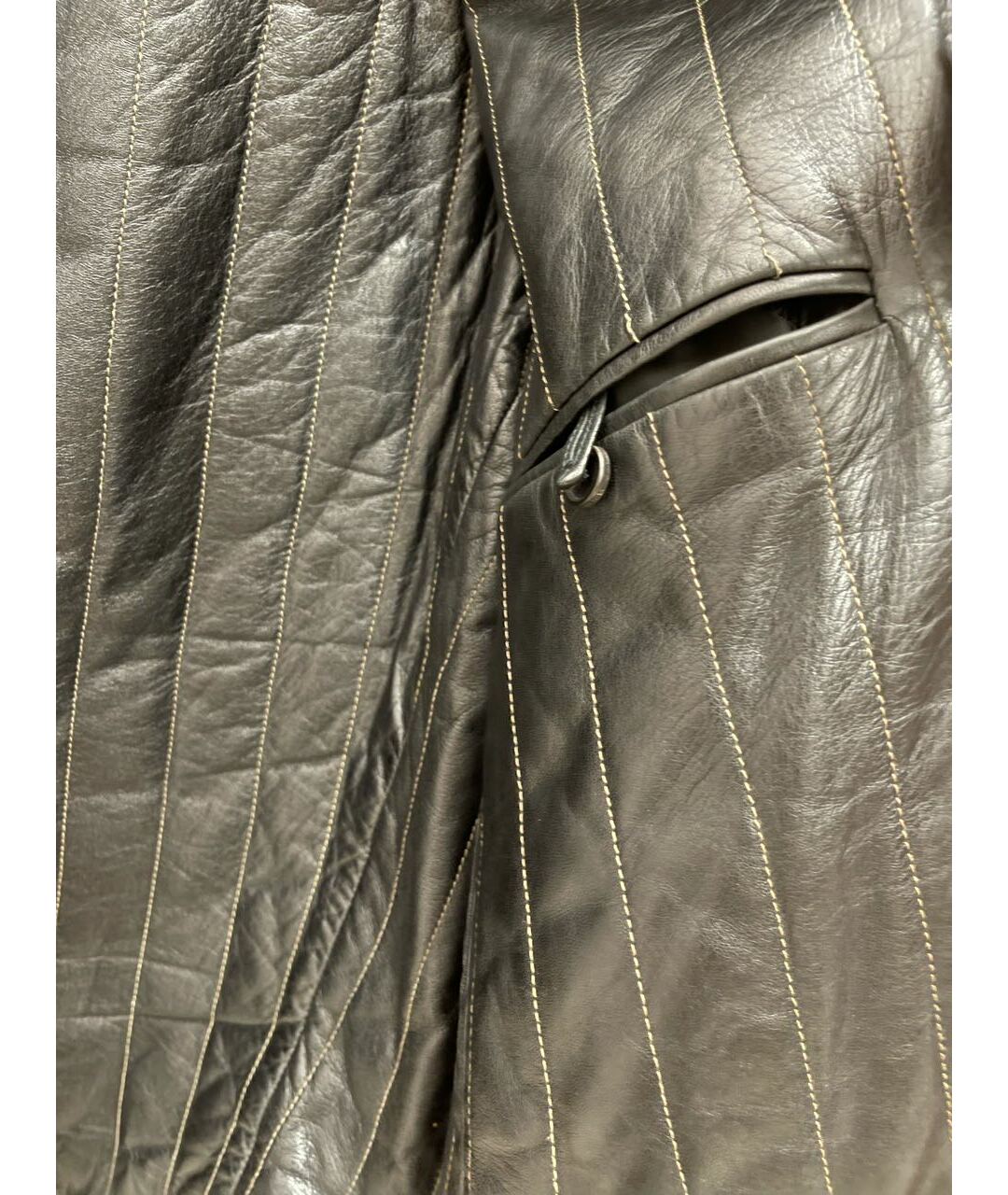 HERMES PRE-OWNED Черная кожаная куртка, фото 6