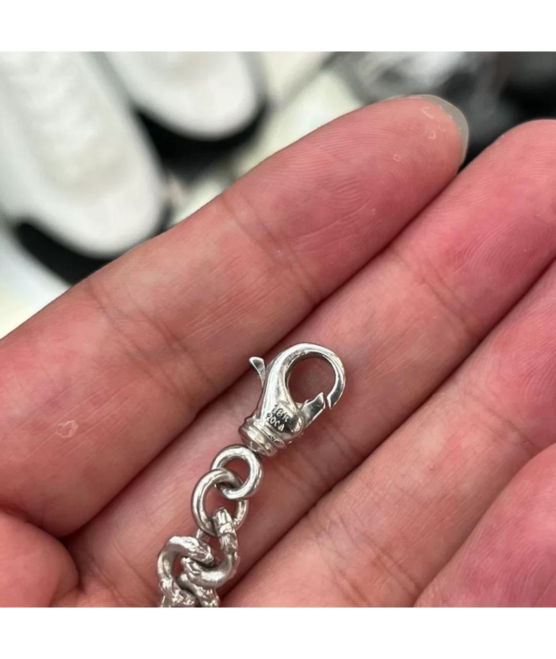 CHROME HEARTS Белый браслет из белого золота, фото 5