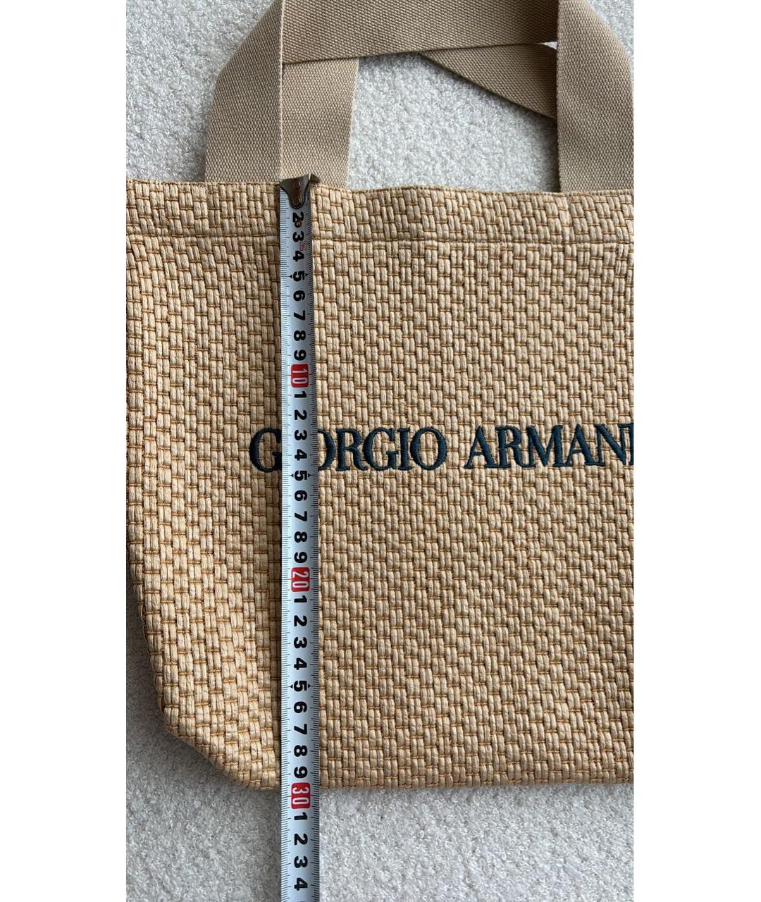 GIORGIO ARMANI Бежевая сумка с короткими ручками, фото 4