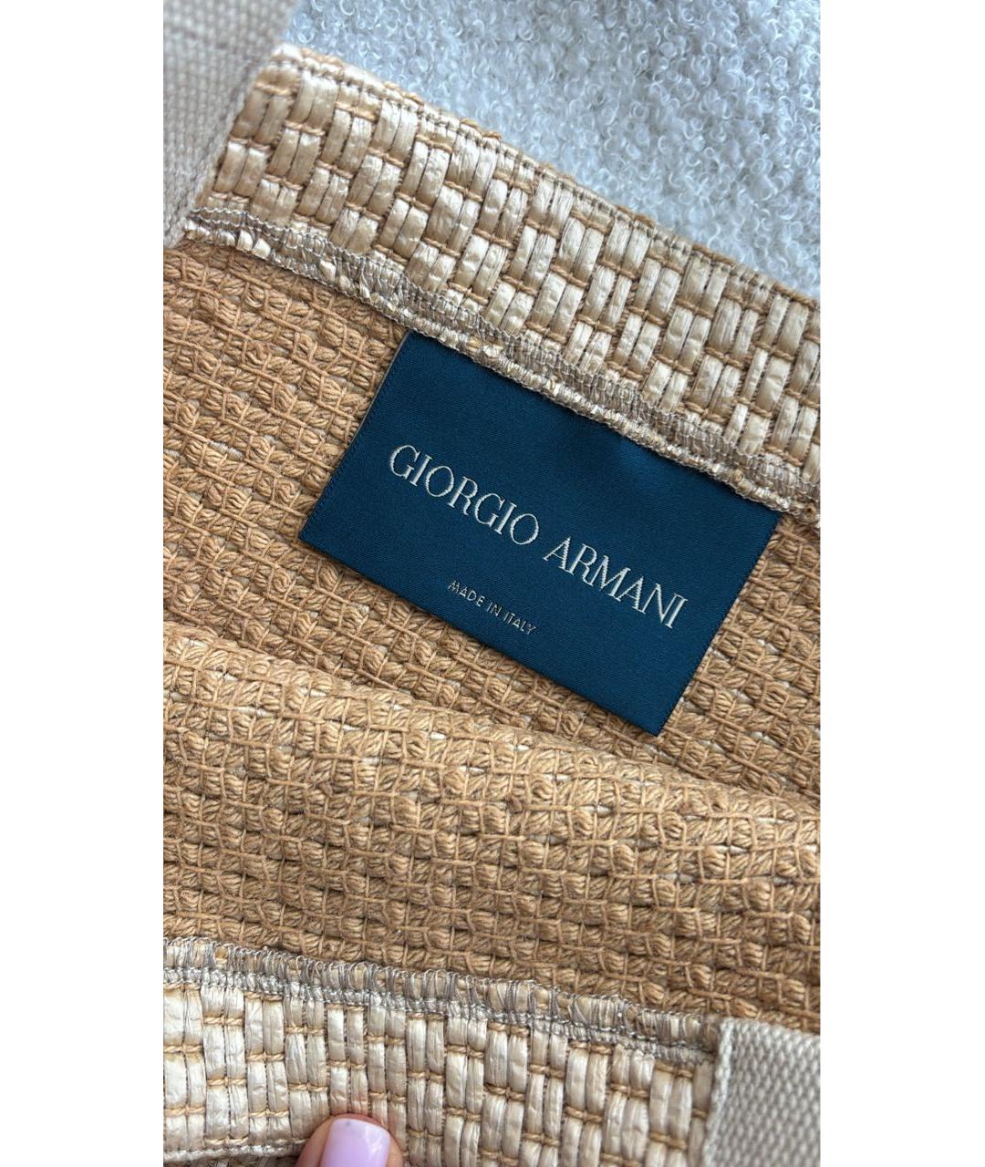 GIORGIO ARMANI Бежевая сумка с короткими ручками, фото 3