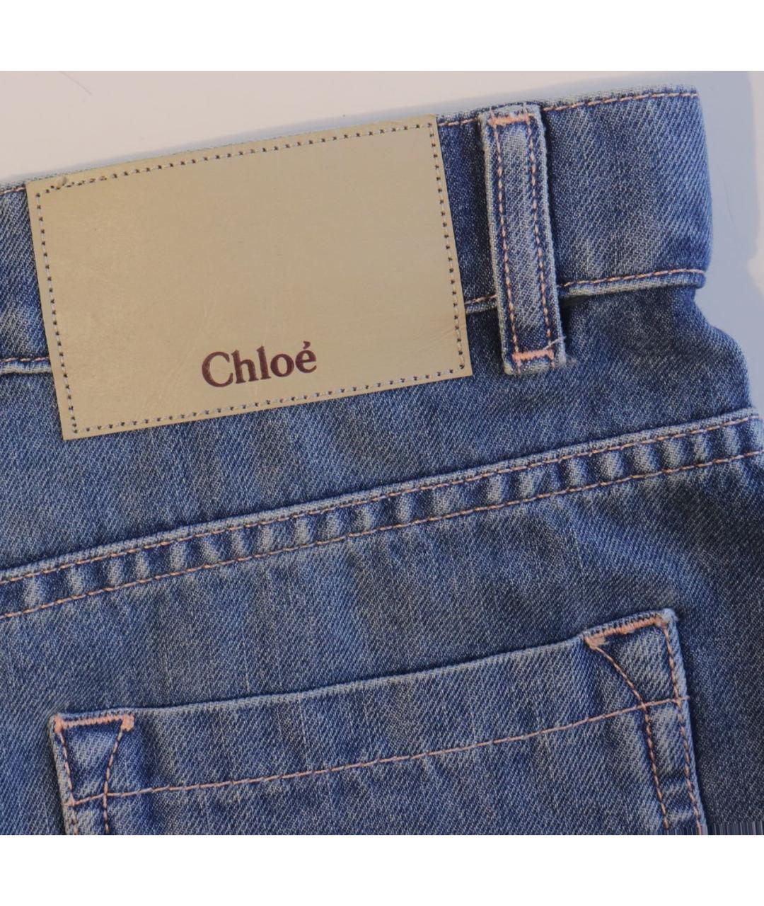 CHLOE Синие хлопко-эластановые шорты, фото 7