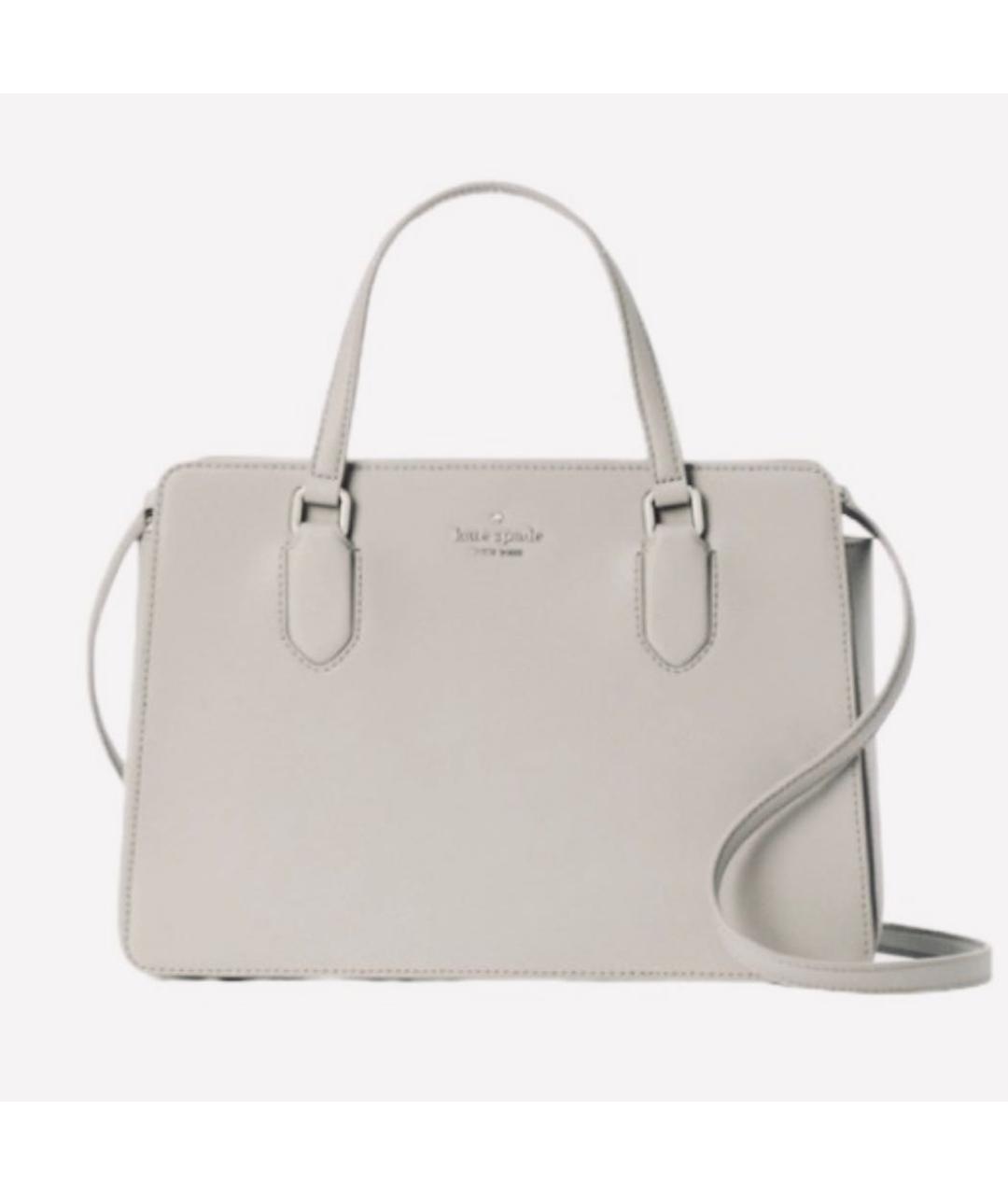KATE SPADE Бежевая кожаная сумка с короткими ручками, фото 8