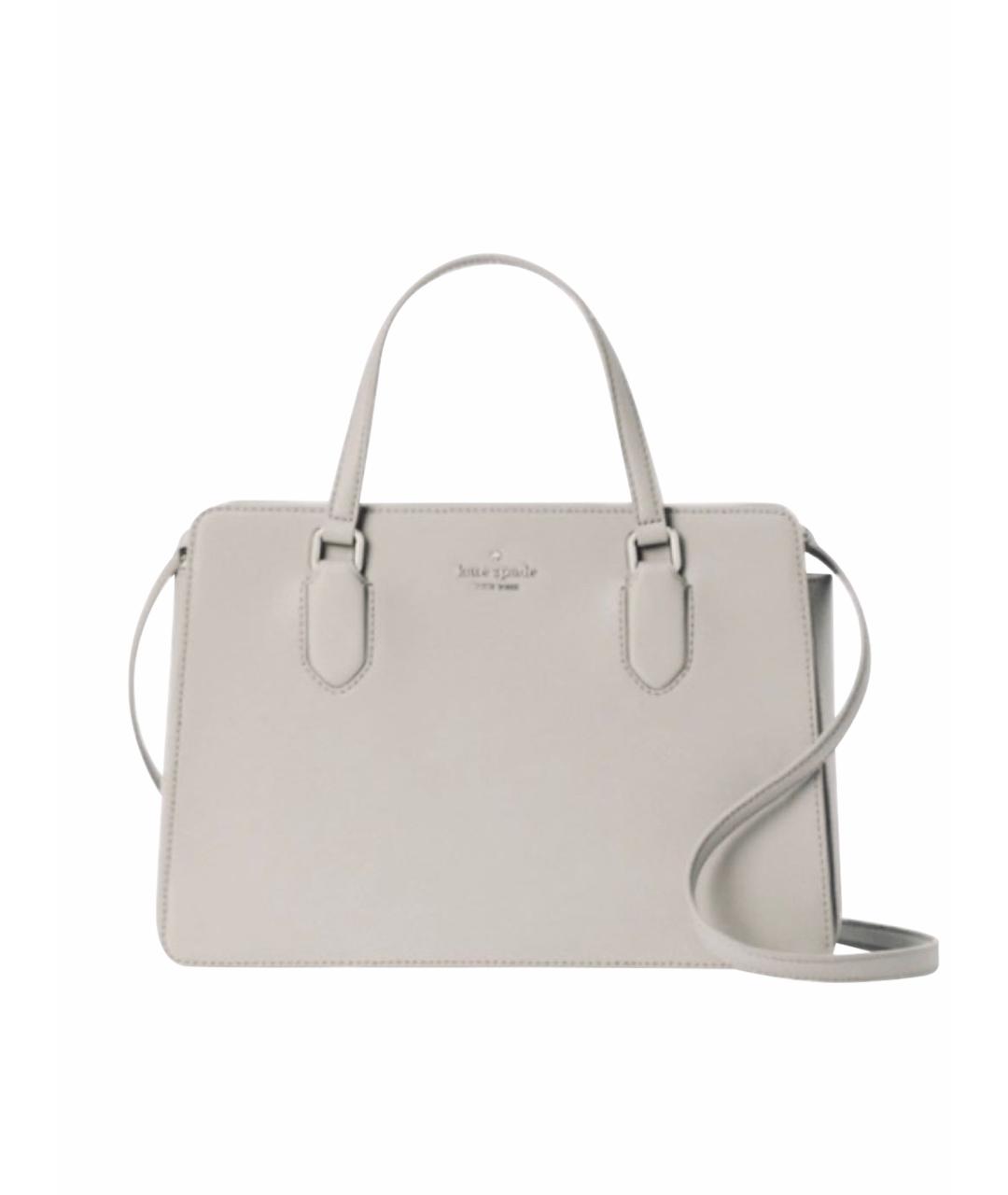KATE SPADE Бежевая кожаная сумка с короткими ручками, фото 1