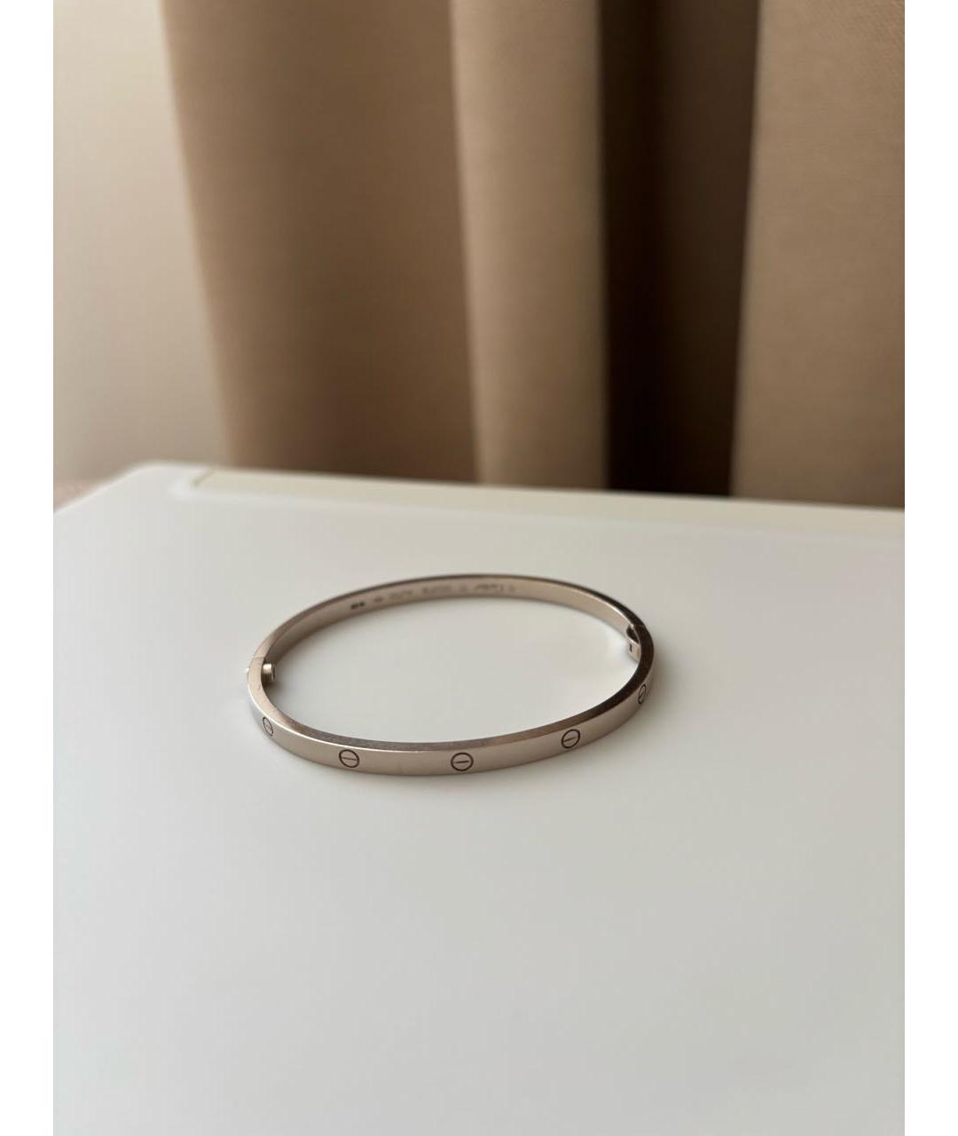 CARTIER Серебрянный браслет из белого золота, фото 2