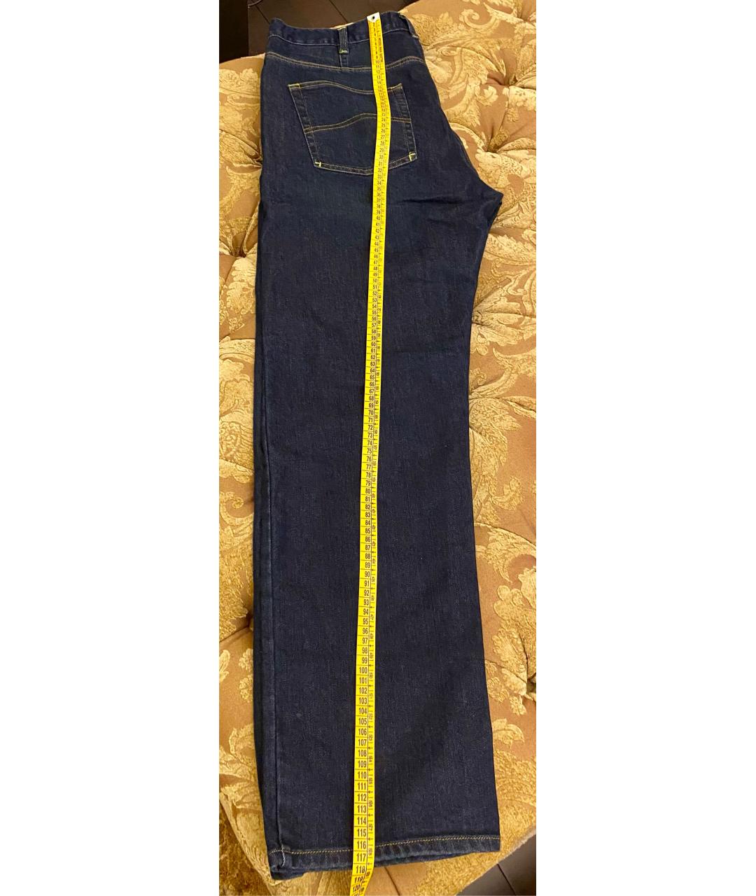 ARMANI JEANS Синие хлопковые прямые джинсы, фото 8