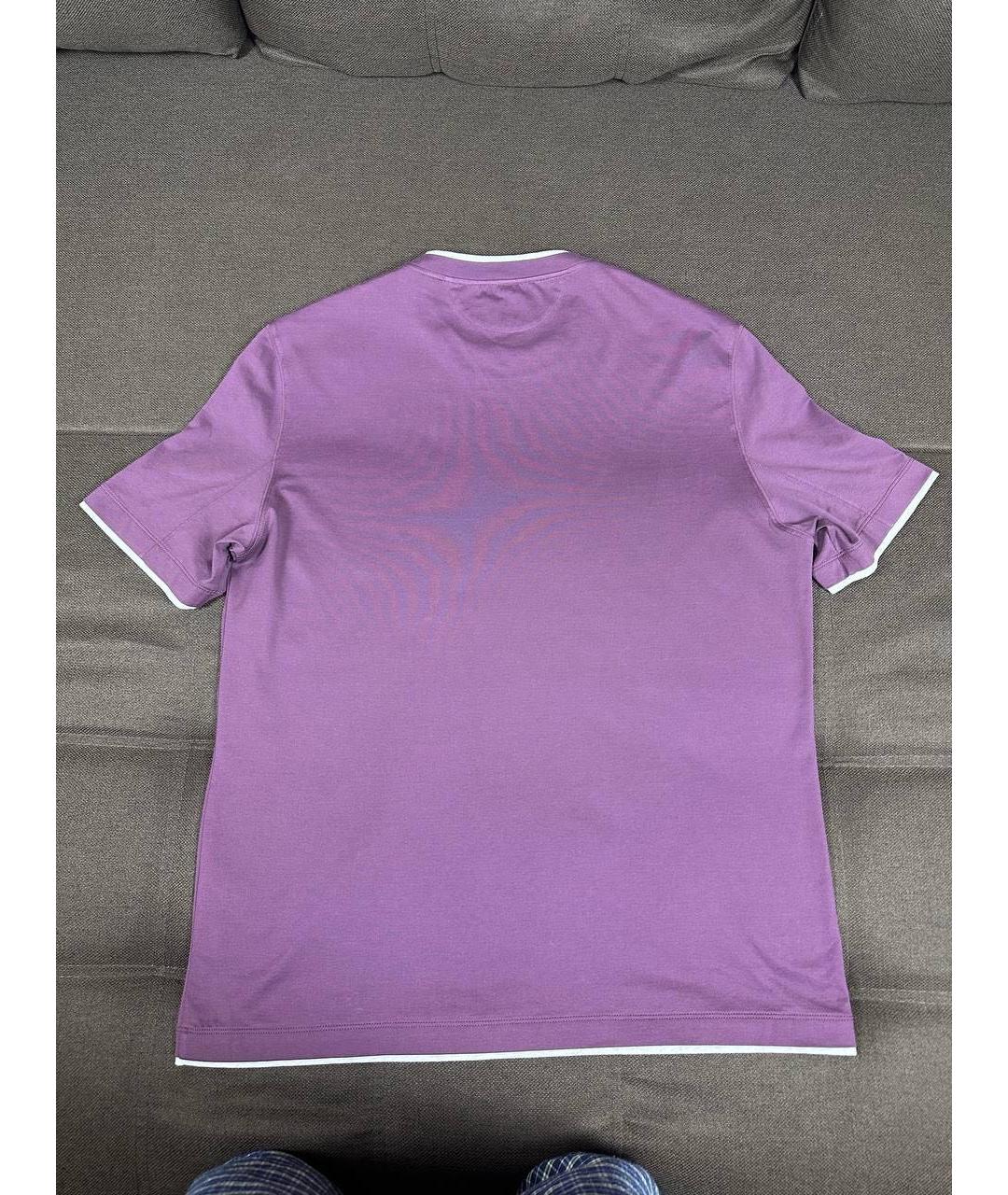 BRUNELLO CUCINELLI Фиолетовая неопреновая футболка, фото 2