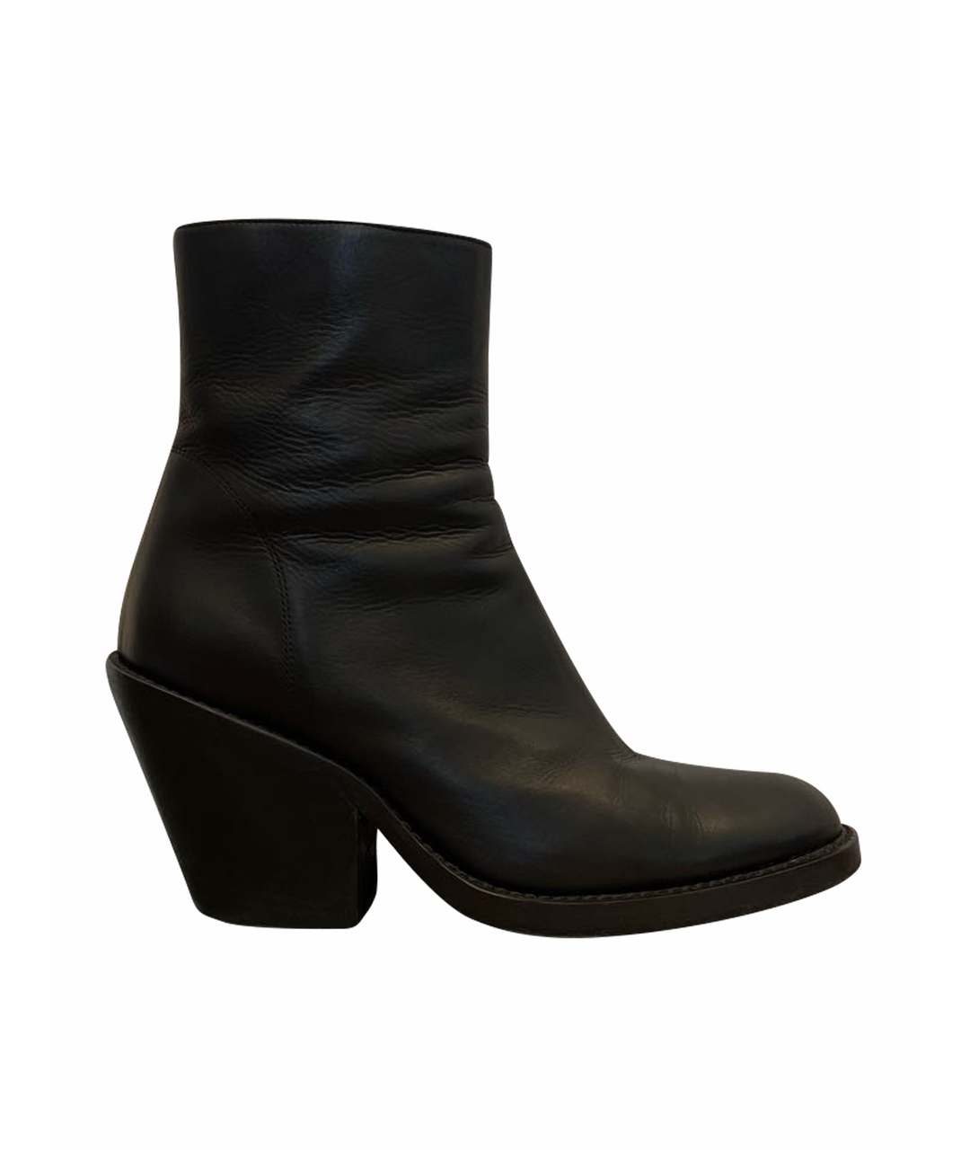 ANN DEMEULEMEESTER Черные кожаные сапоги, фото 9