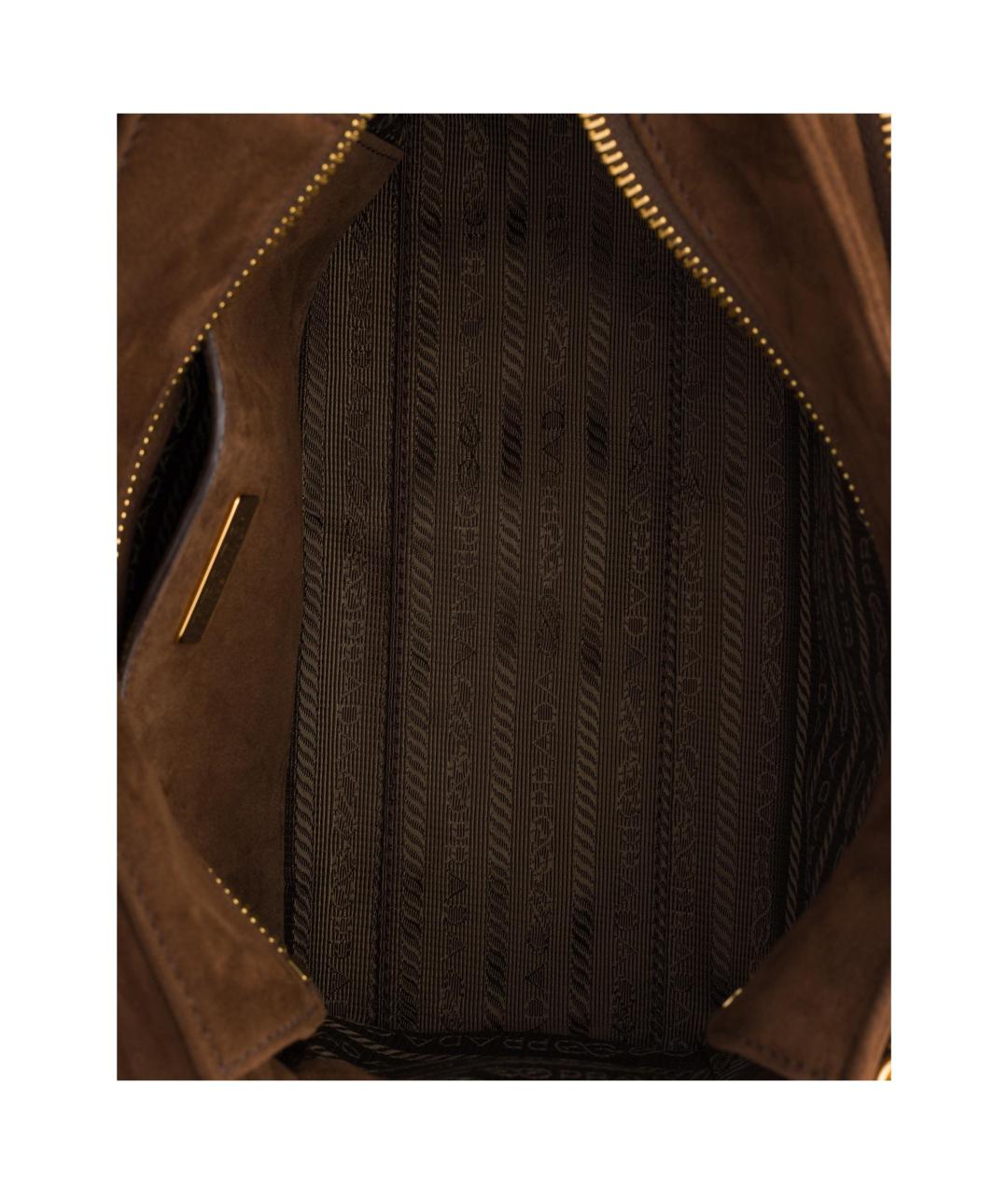 PRADA Коричневая замшевая сумка через плечо, фото 5