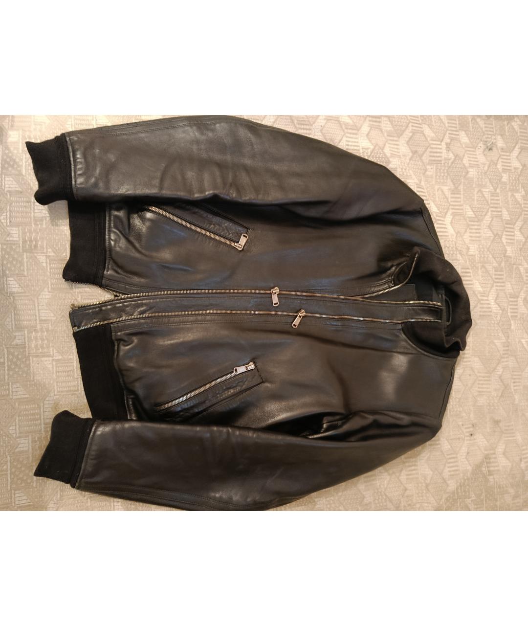 SAINT LAURENT Черная кожаная куртка, фото 7