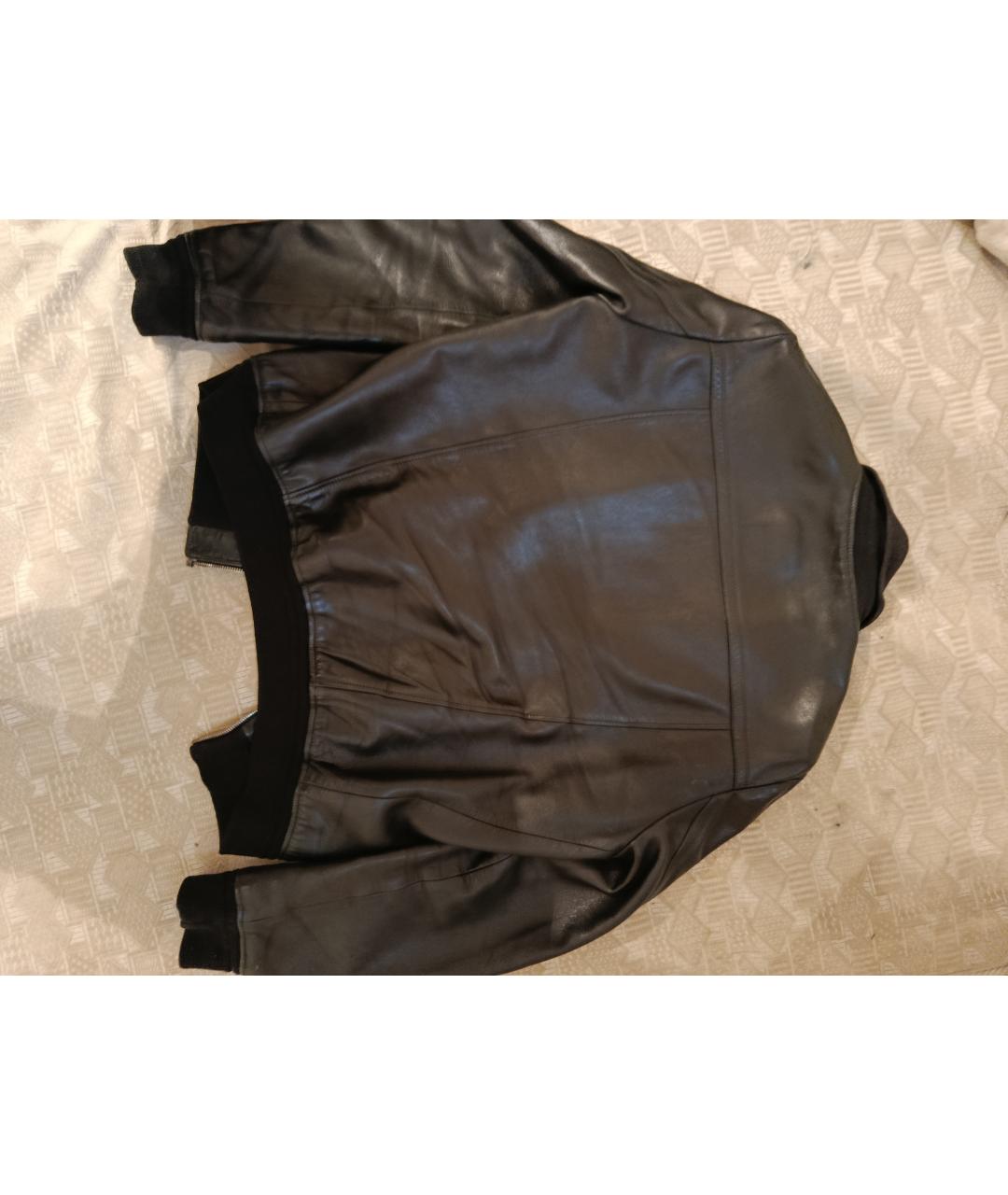 SAINT LAURENT Черная кожаная куртка, фото 2