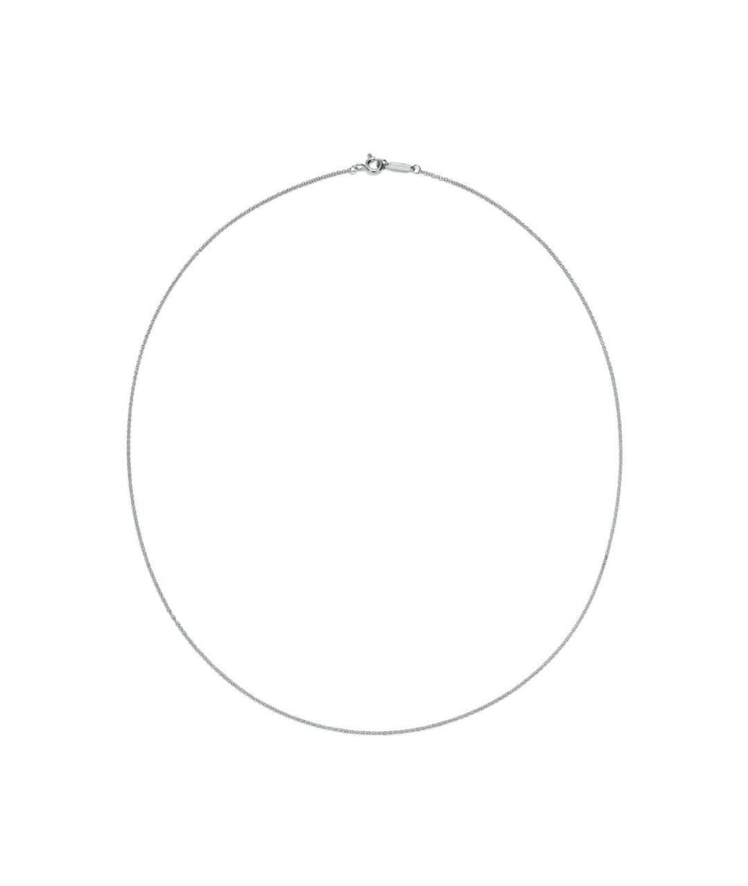 TIFFANY&CO Серая цепочка из белого золота, фото 3