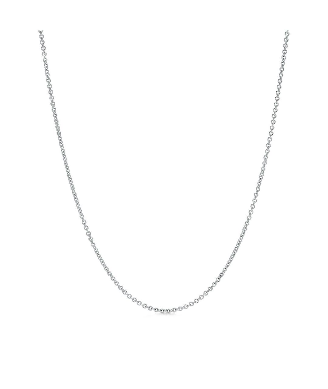 TIFFANY&CO Серая цепочка из белого золота, фото 4