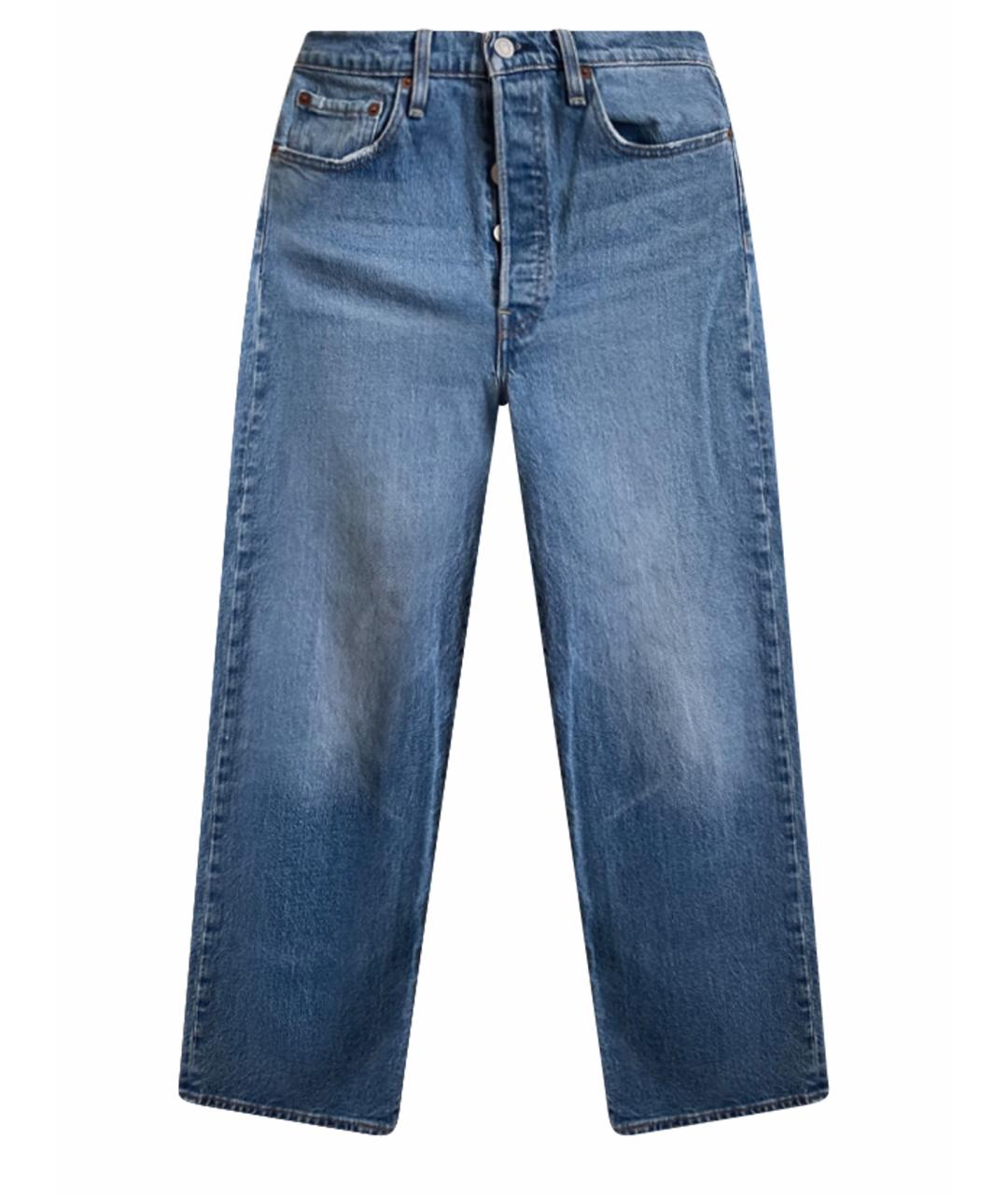 LEVI'S Синие хлопковые прямые джинсы, фото 1