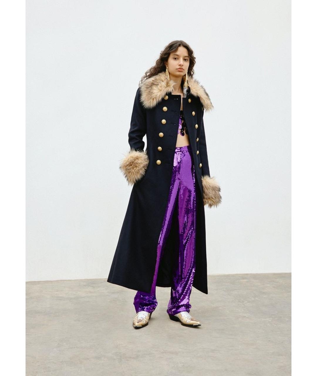 PACO RABANNE Черная шерстяная дубленка, фото 6