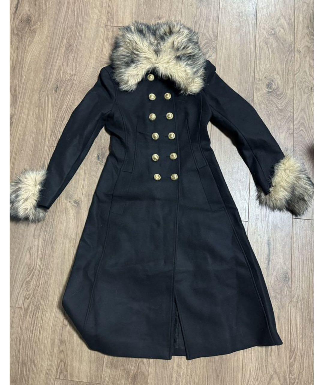 PACO RABANNE Черная шерстяная дубленка, фото 4