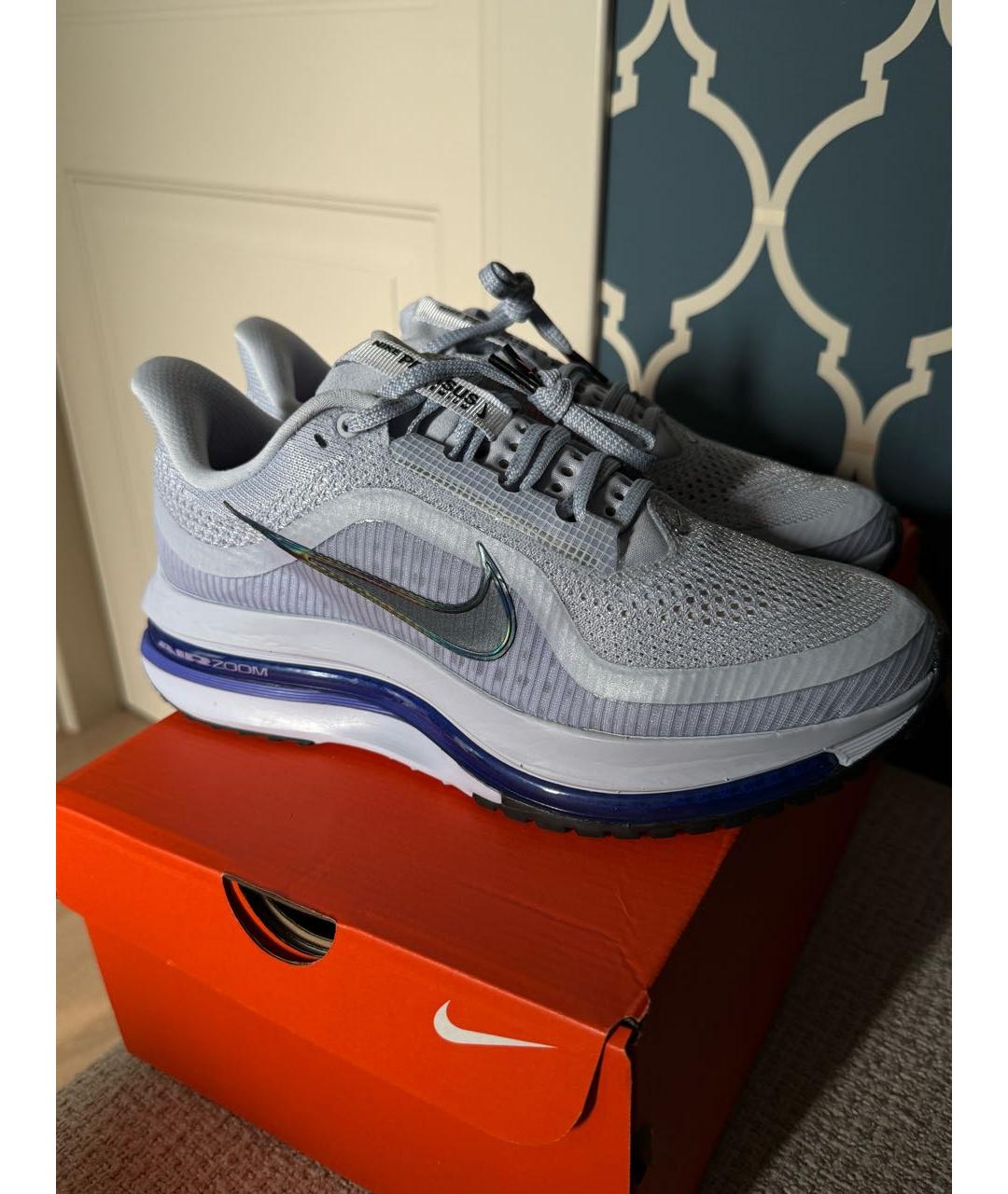 NIKE Синие текстильные низкие кроссовки / кеды, фото 6