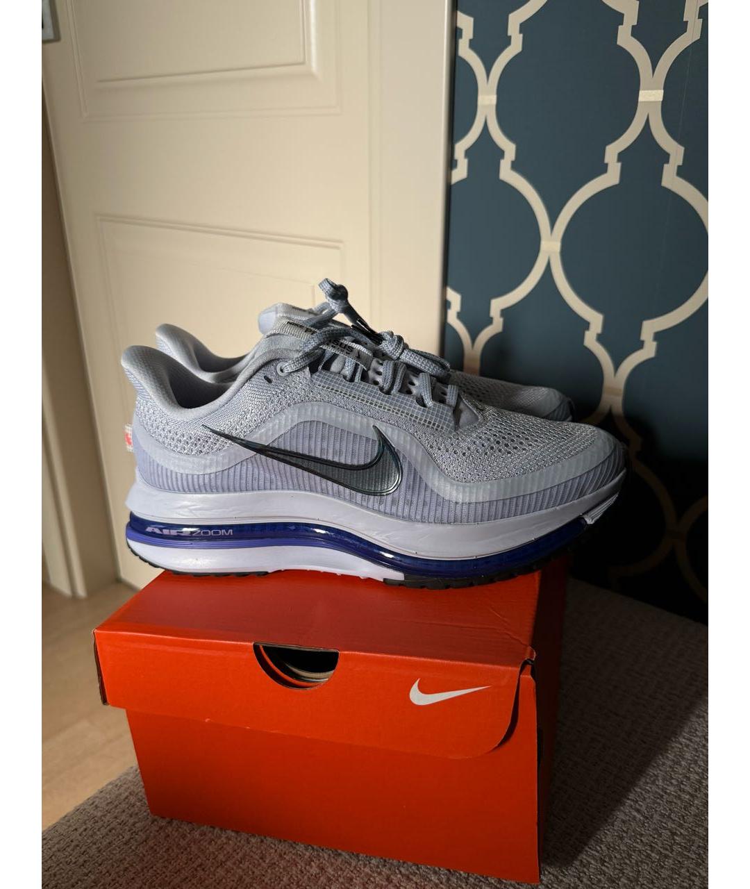 NIKE Синие текстильные низкие кроссовки / кеды, фото 7