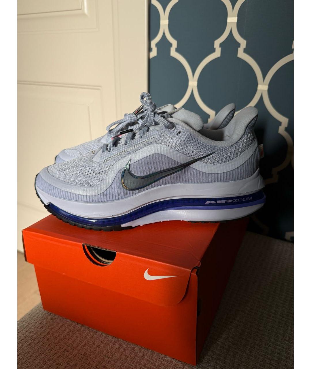 NIKE Синие текстильные низкие кроссовки / кеды, фото 8