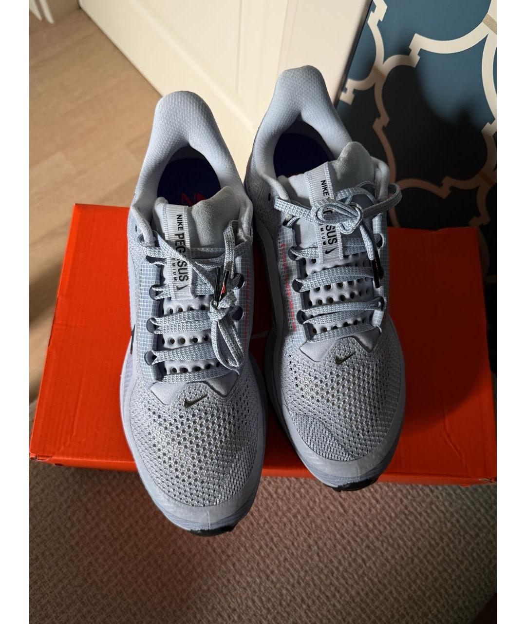NIKE Синие текстильные низкие кроссовки / кеды, фото 3