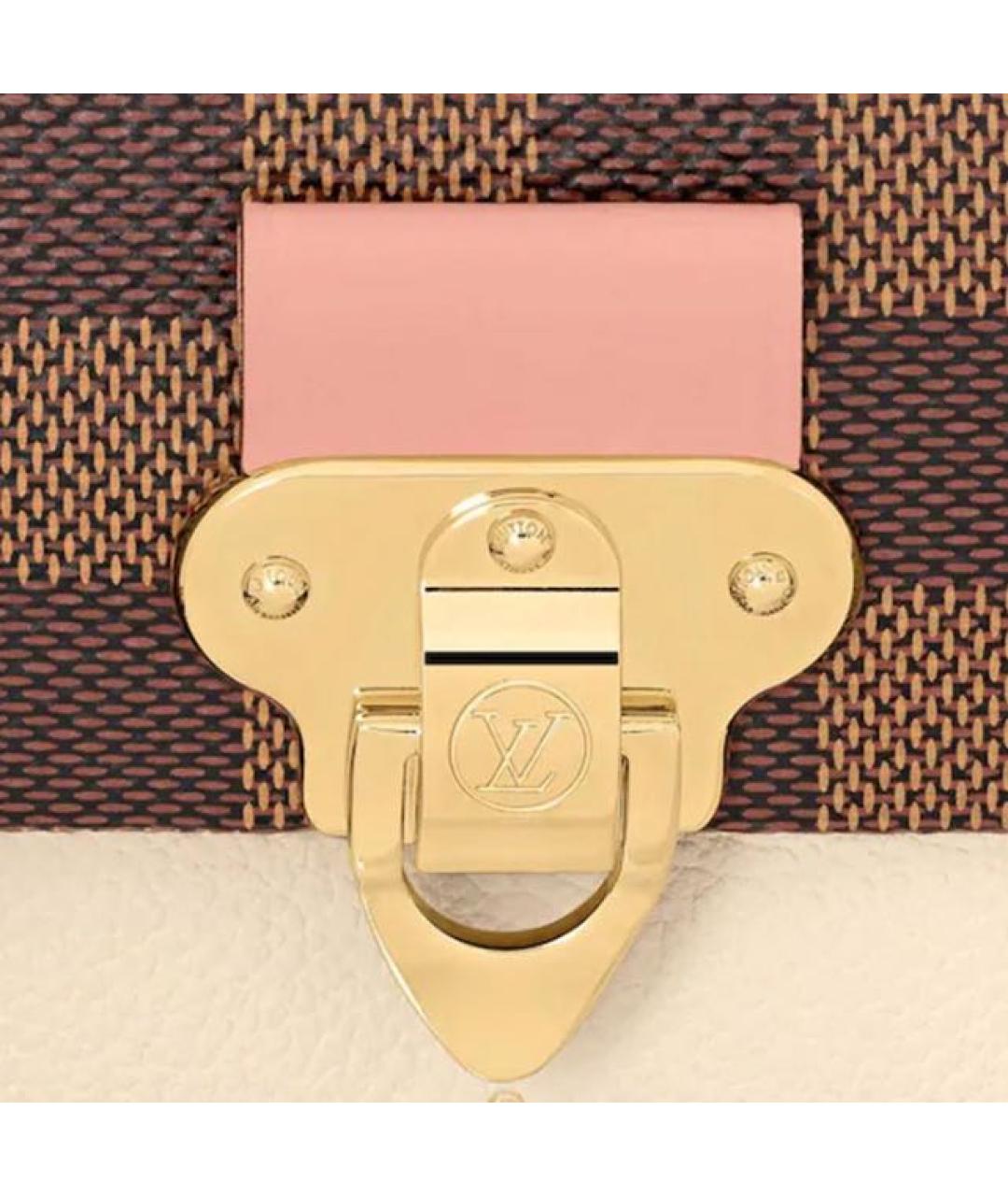 LOUIS VUITTON Коричневая кожаная сумка через плечо, фото 5